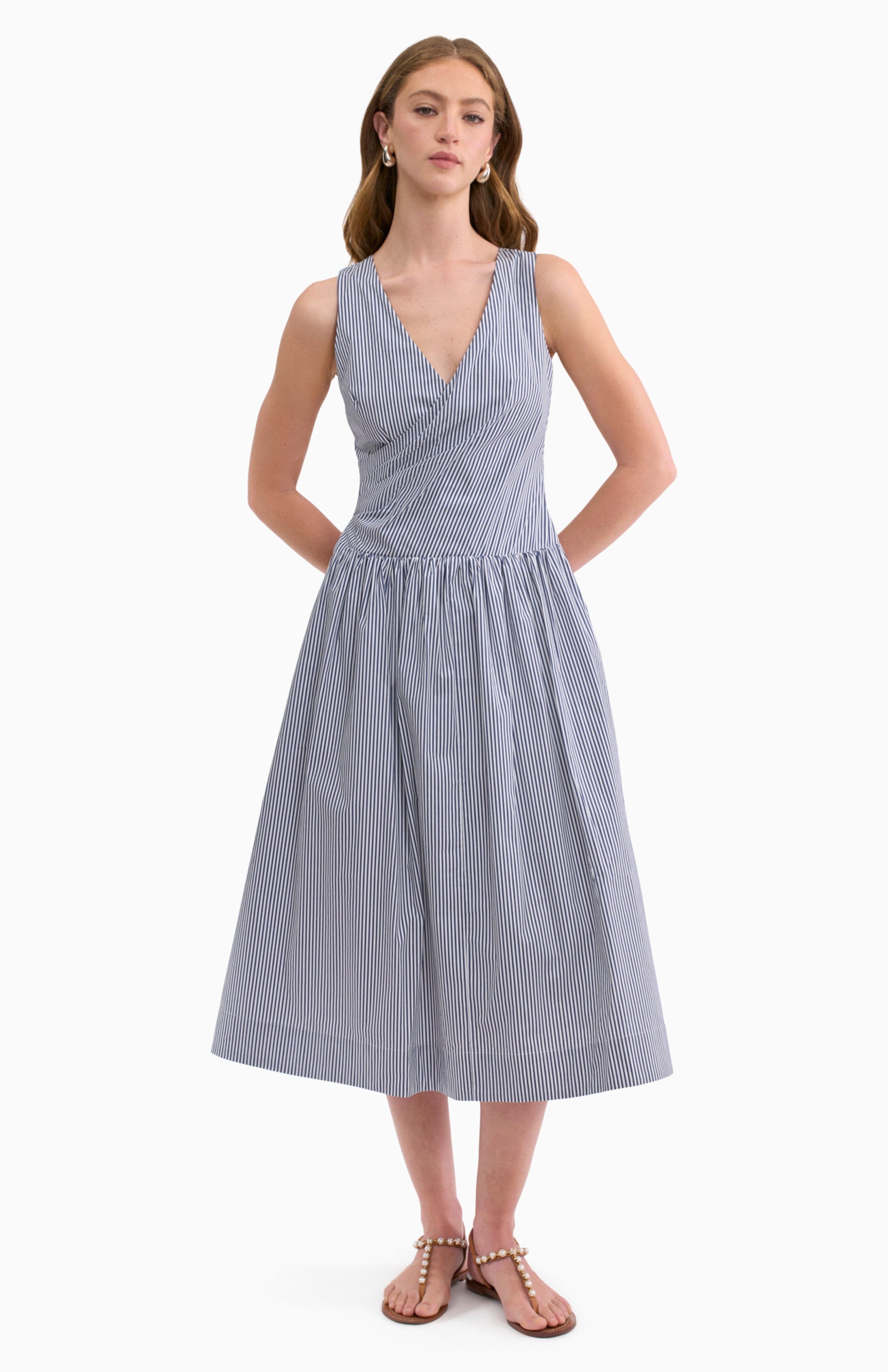 Joselene Poplin Wrap Dress - image 1