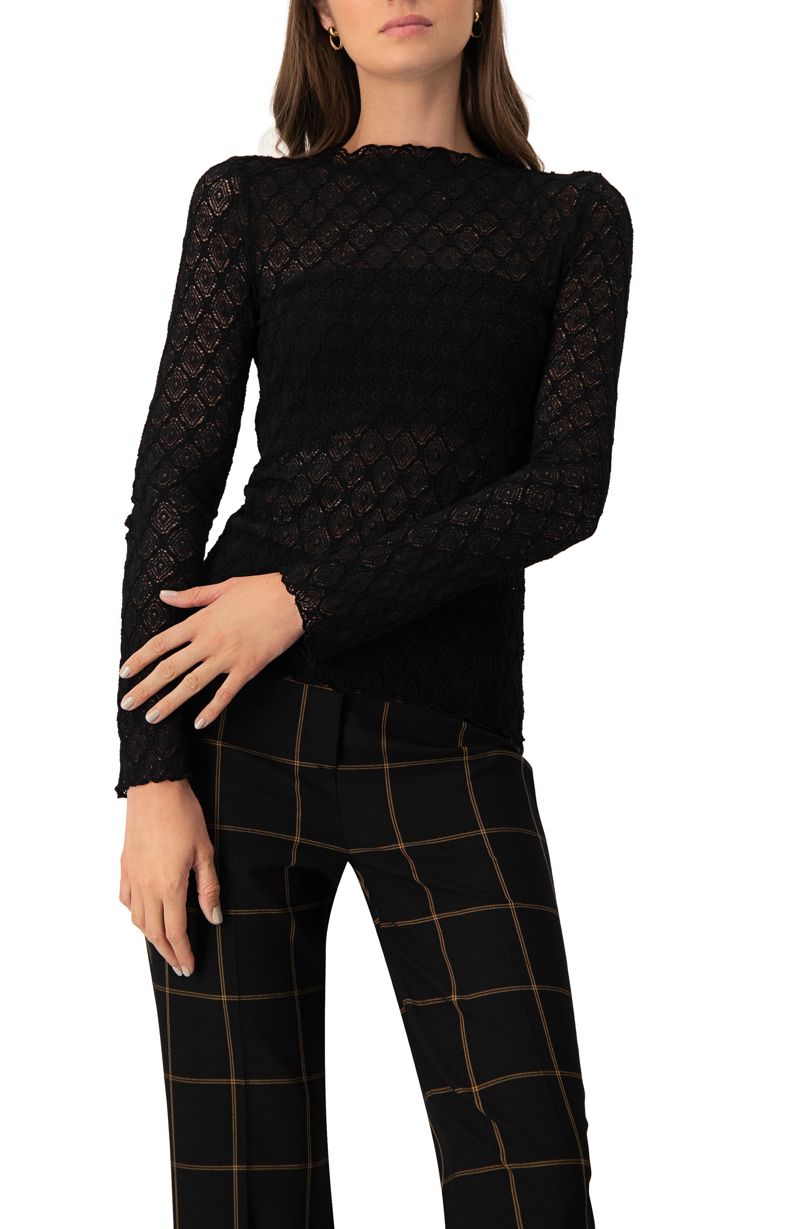 Knitted Long Sleeve Blouse - image 1
