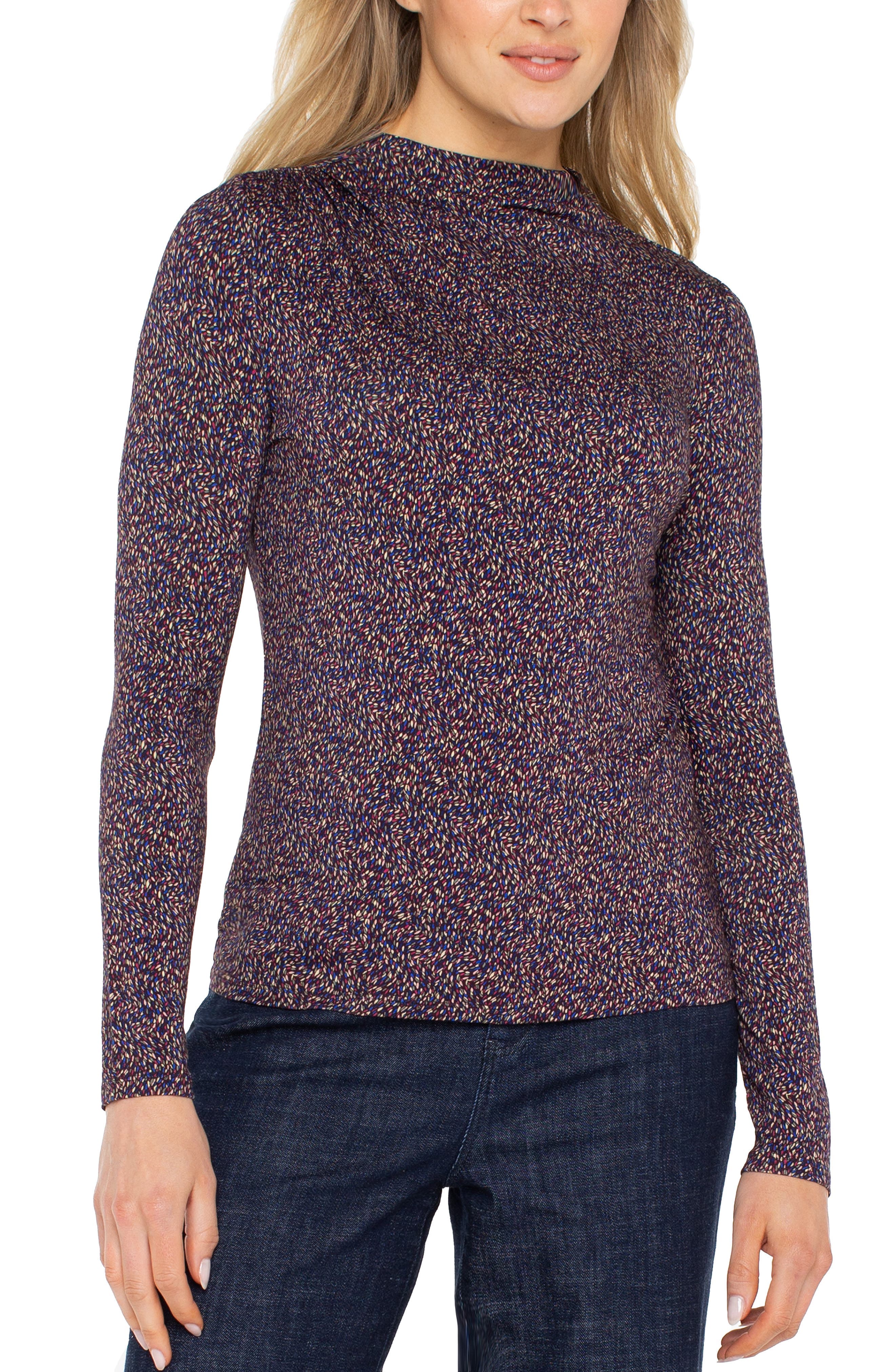 Mock Neck Long Sleeve Shirt - image 1