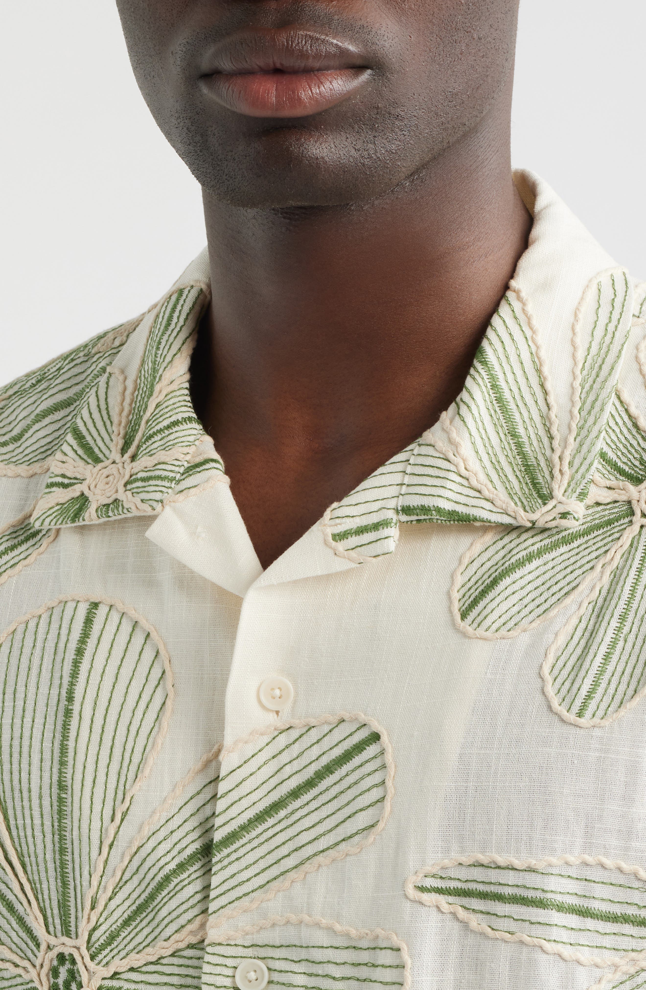 Floral Applique Camp Shirt - image 2