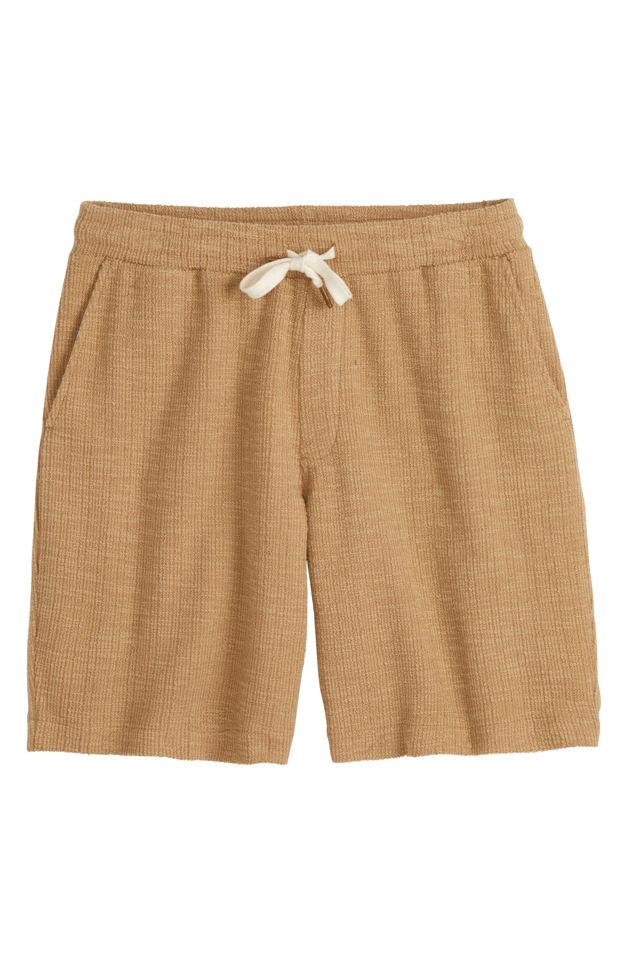 Drawstring Texture Slub Shorts - image 1