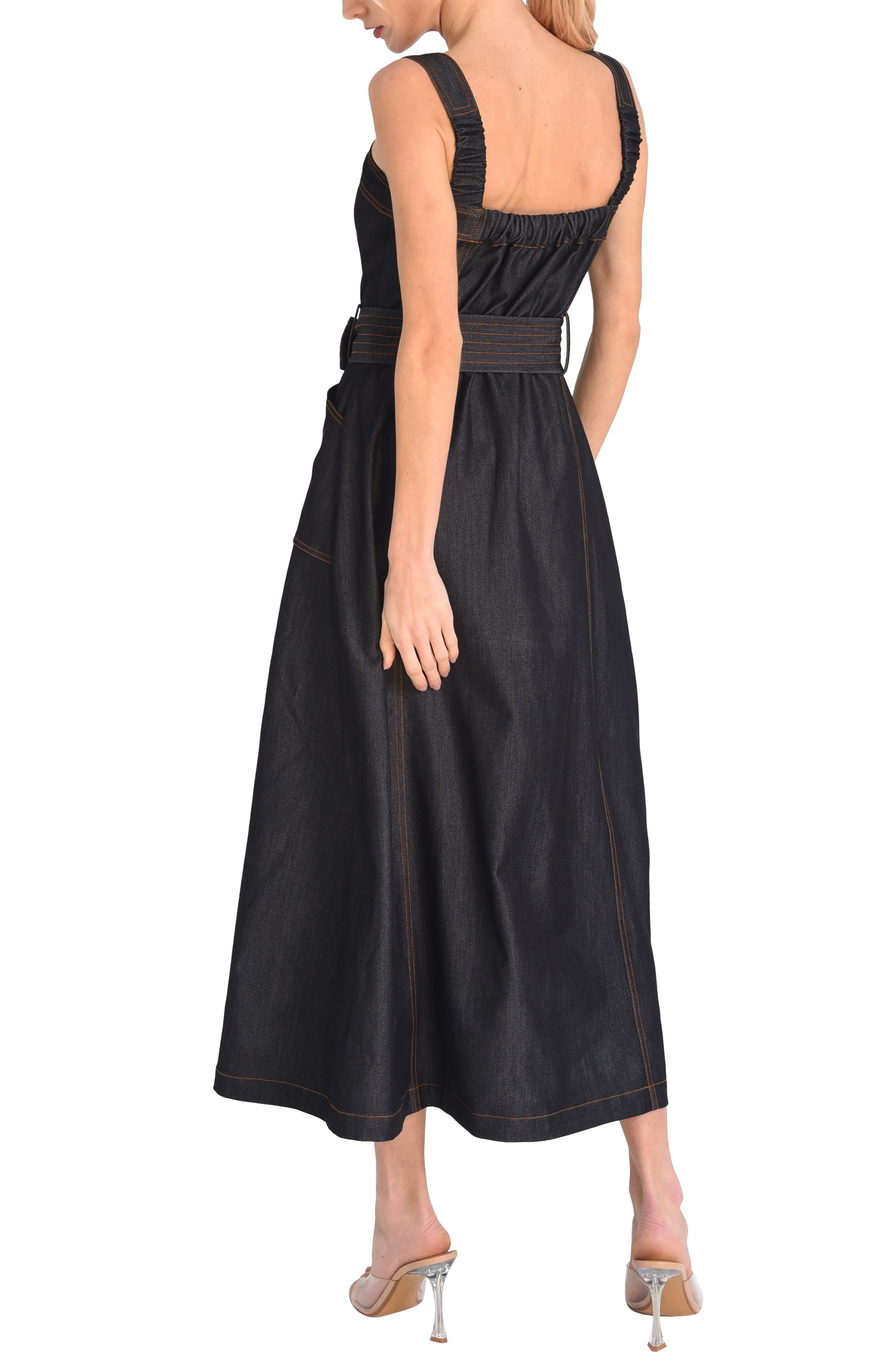 Drew Seamed Denim Maxi Dress - image 2