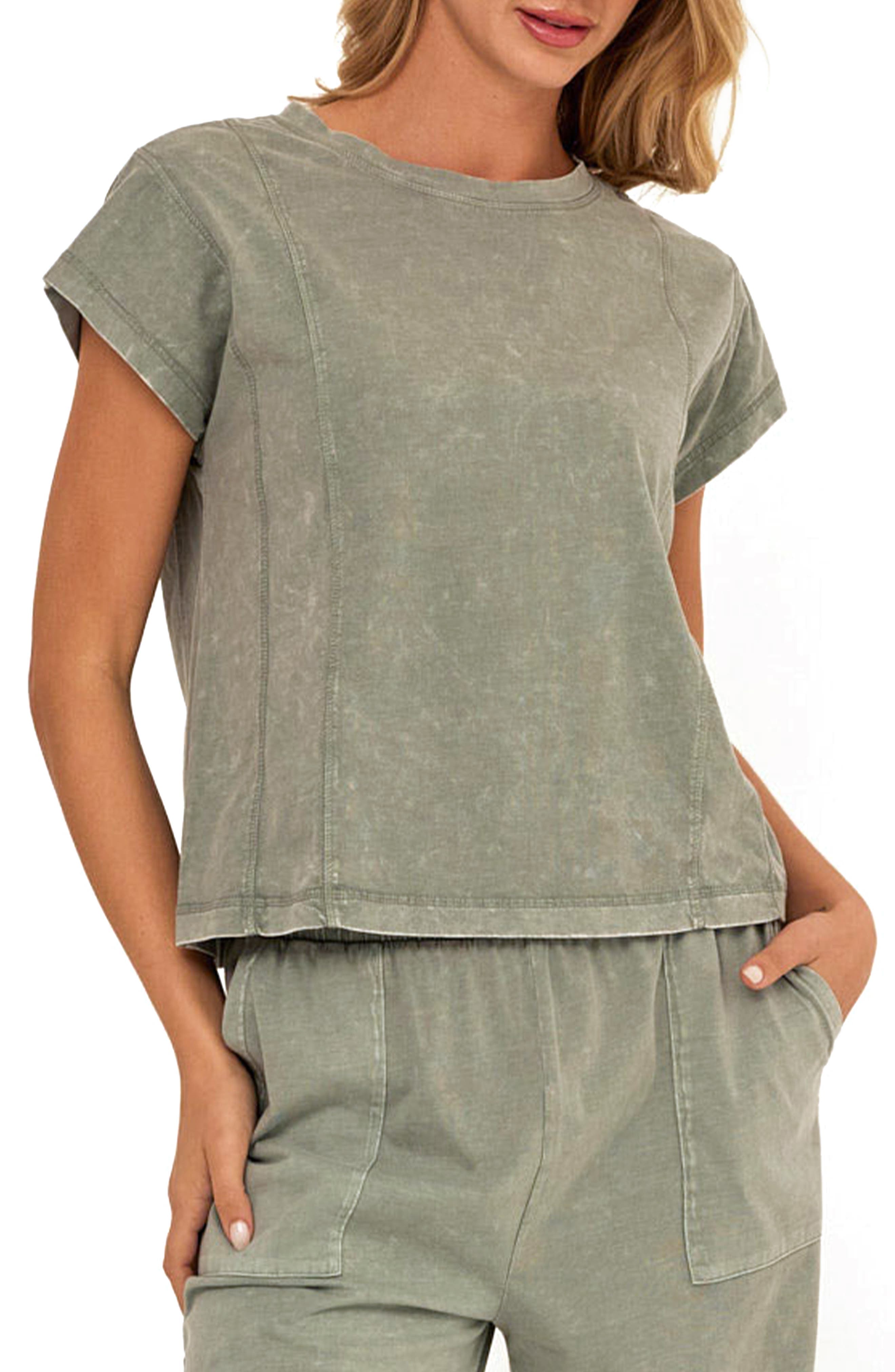 Laurie Mineral Wash Seamed T-Shirt - image 1