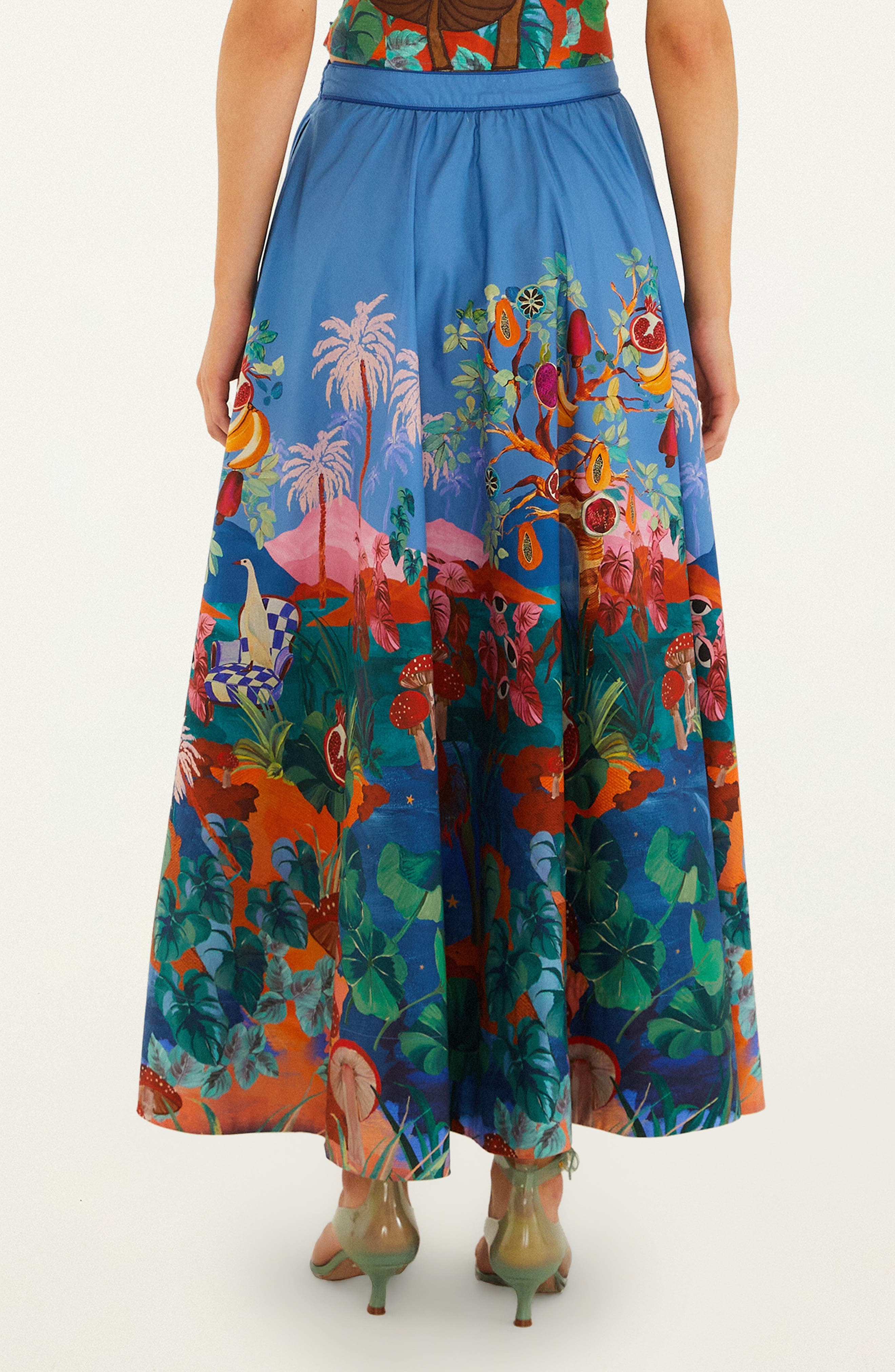 Dream Landscape Organic Cotton Maxi Skirt - image 2