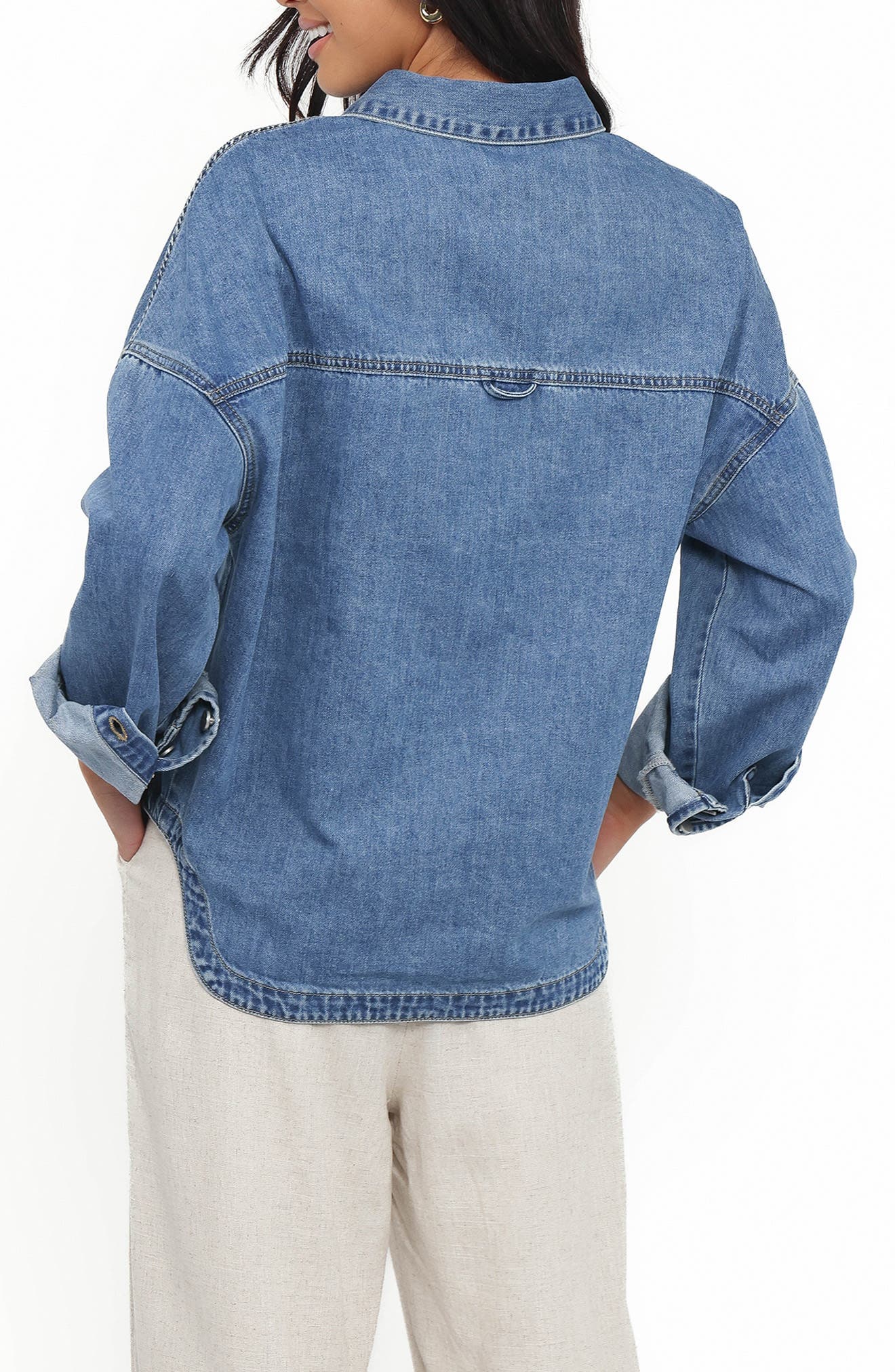 Cornelia Denim Button-Up Shirt - image 2