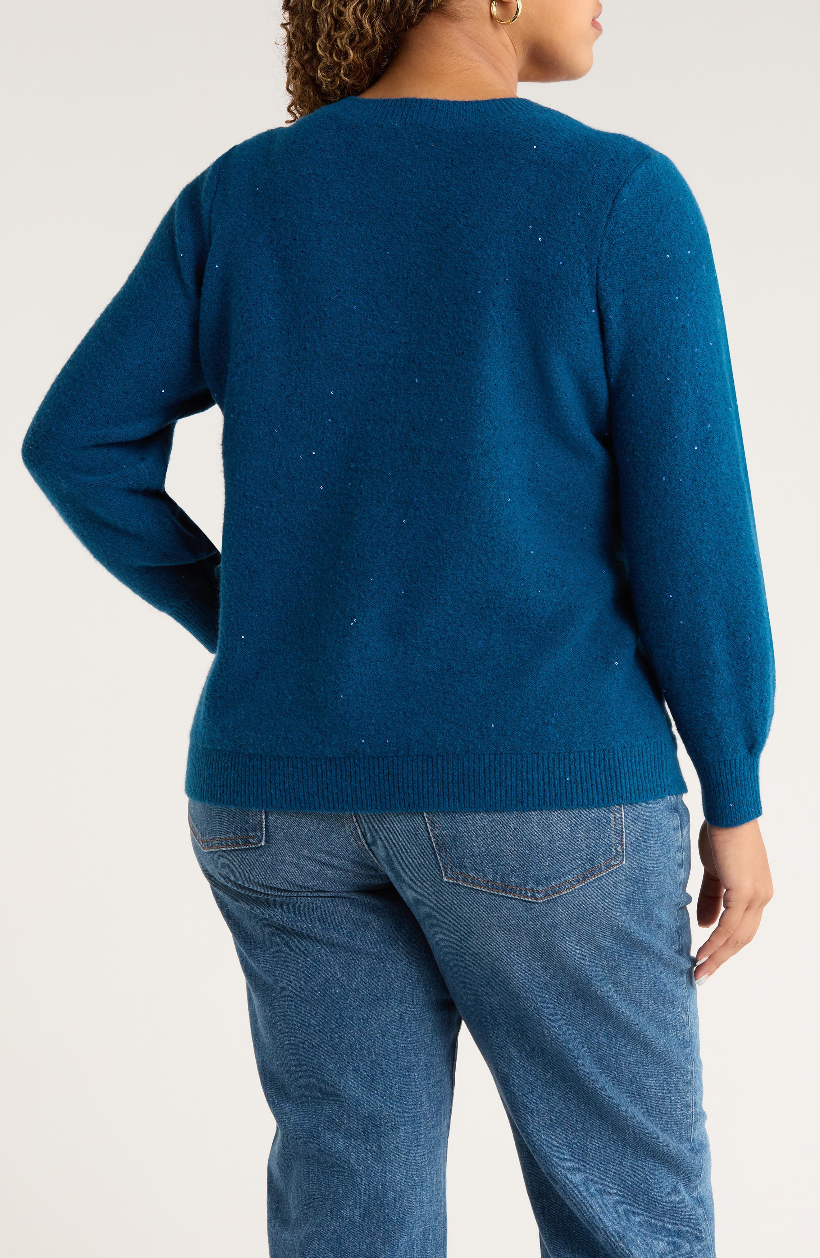Sequin V-Neck Sweater - image 4