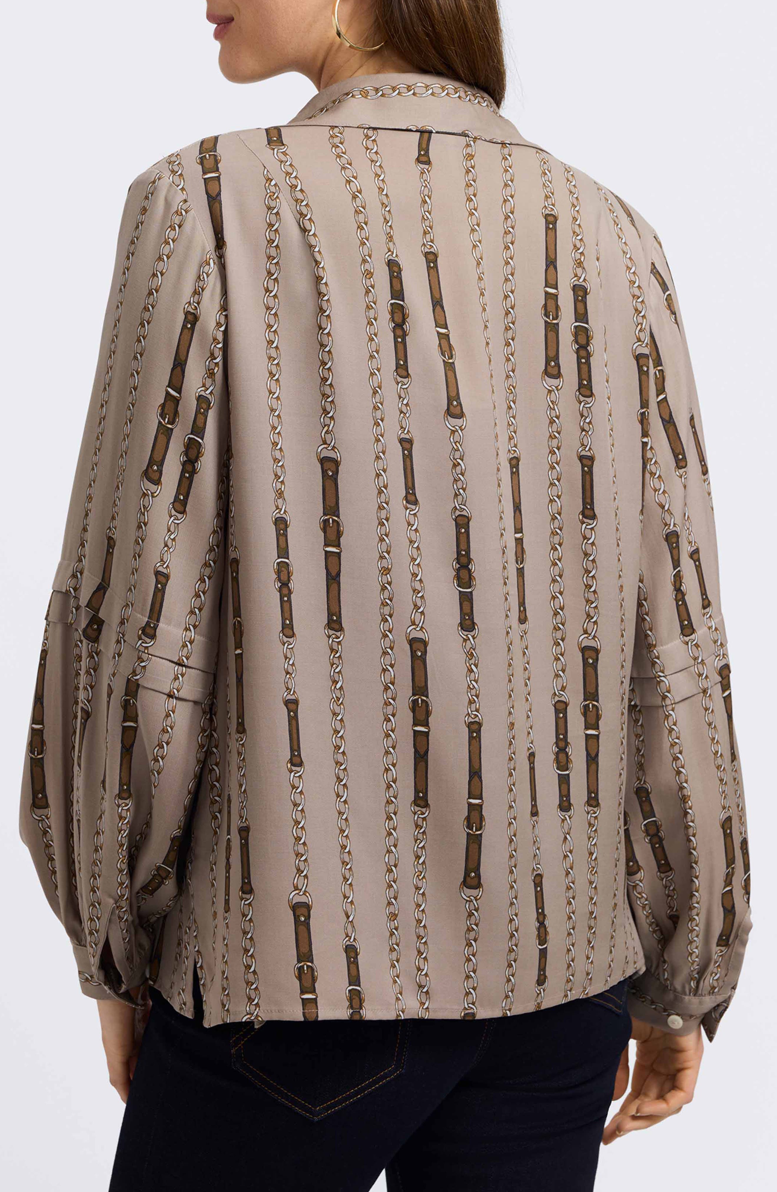 Frankie Chain Stripe Popover Top - image 2