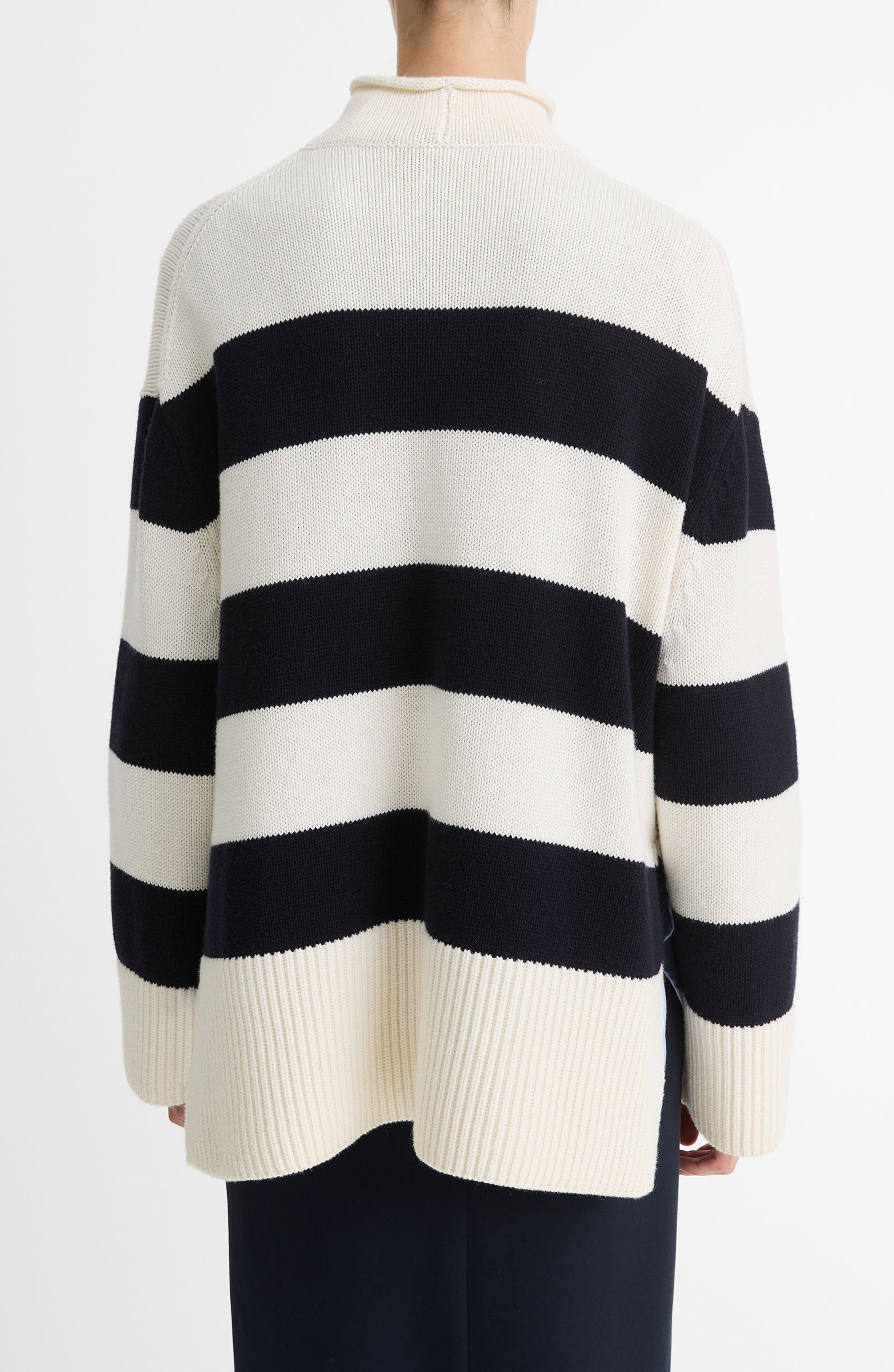Stripe Merino Wool & Cotton Sweater - image 2