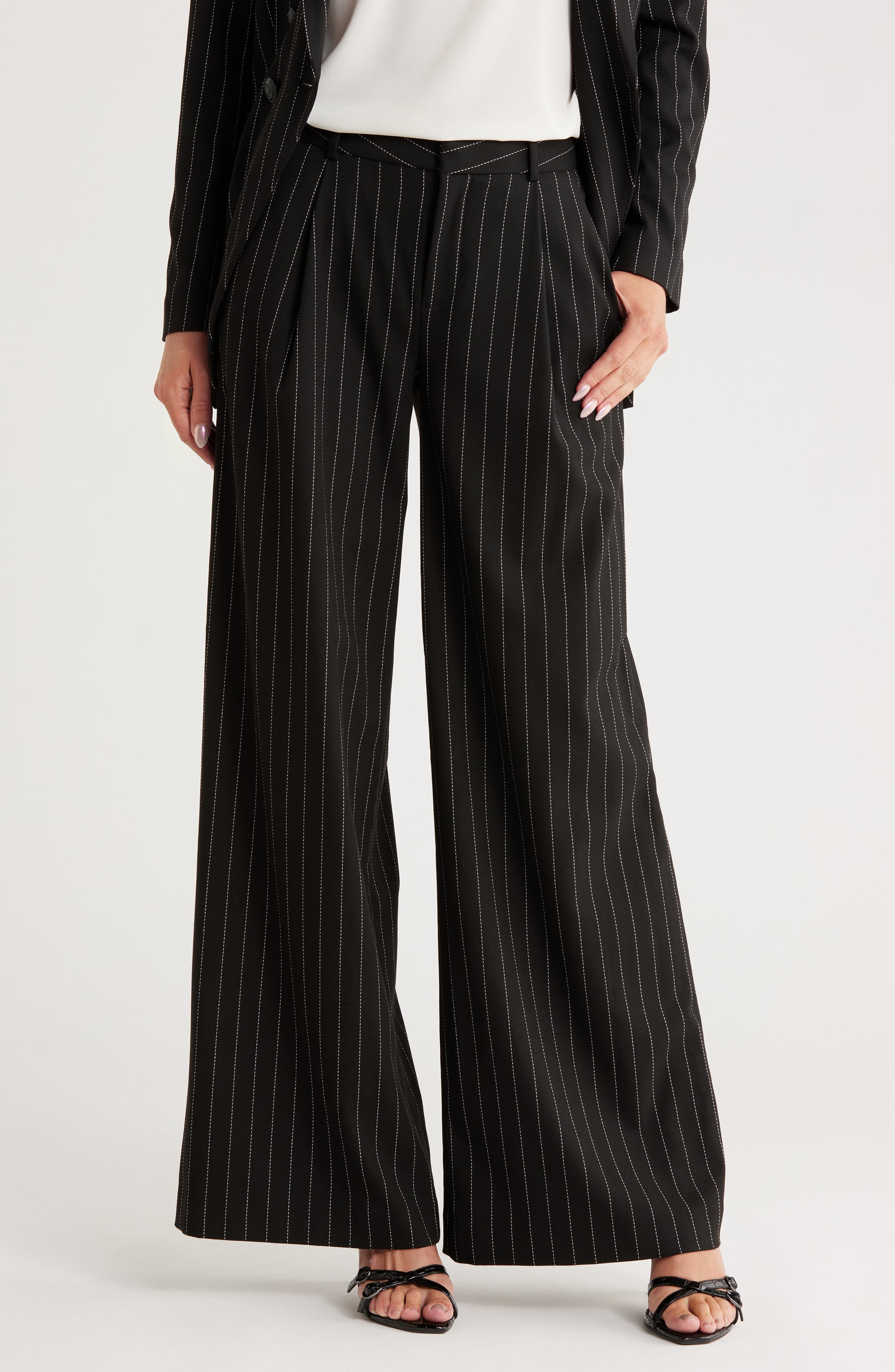 Allanah Pinstripe Straight Leg Pants - image 1