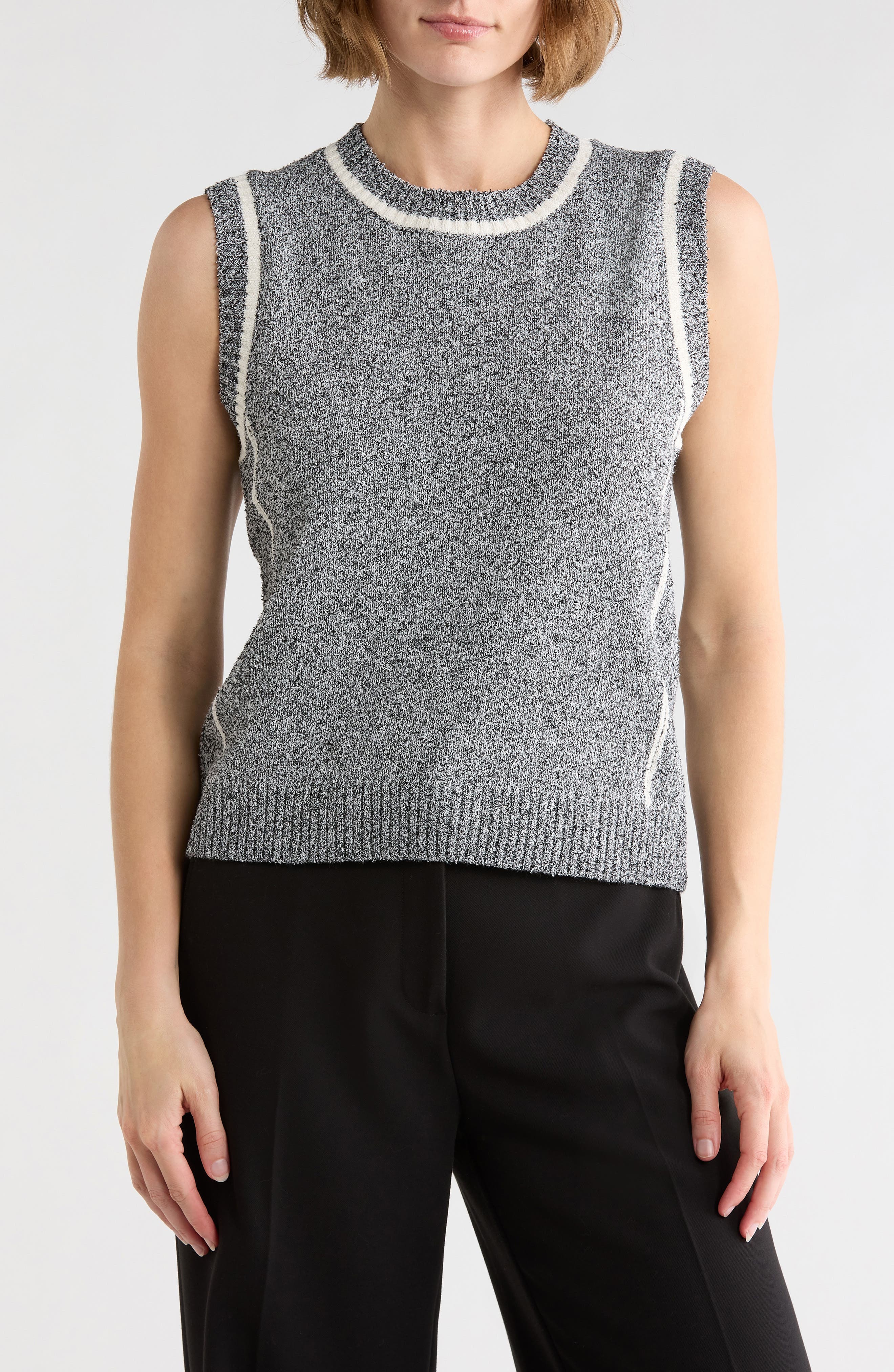 Tipped Sleeveless Sweater - image 1