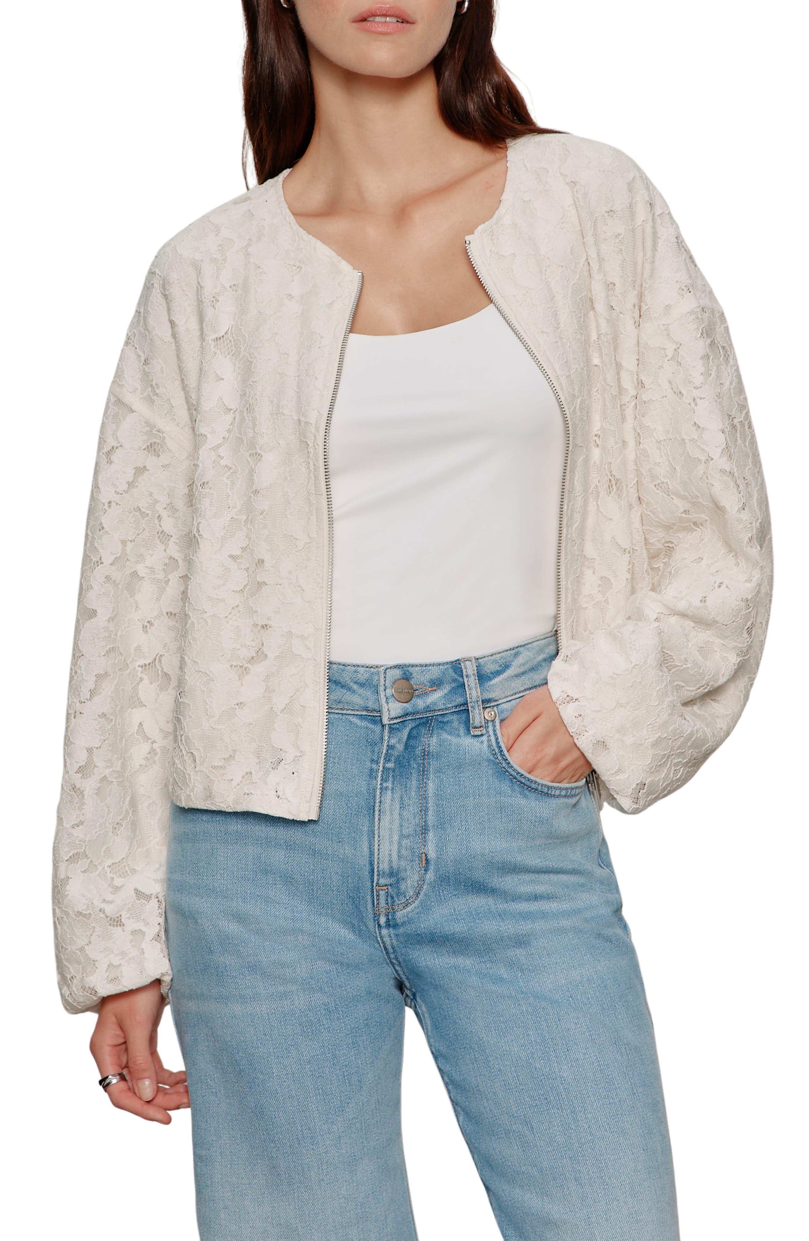 Leila Lace Bomber Jacket - image 1