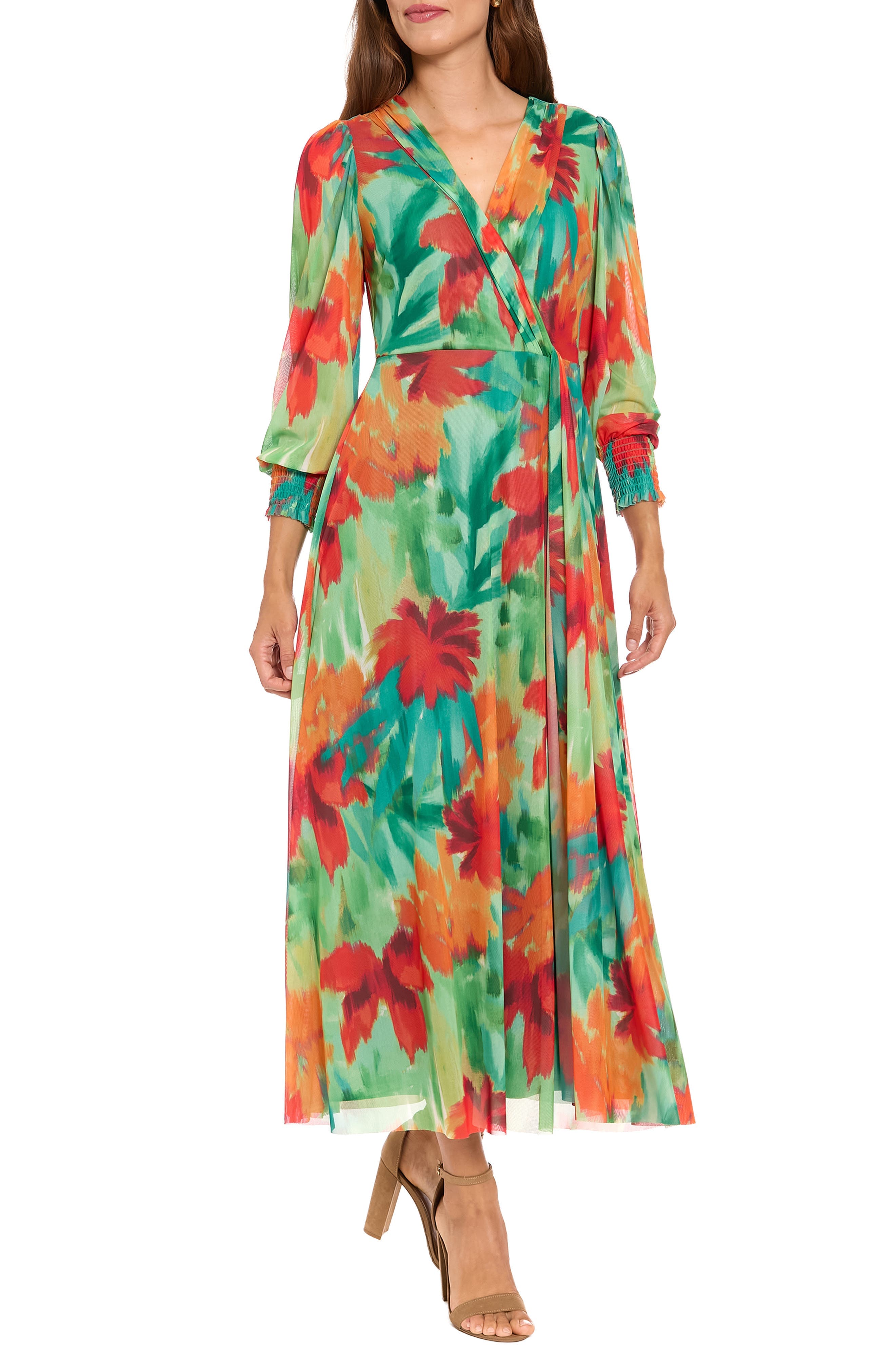 Long Sleeve Mesh Maxi Dress - image 1