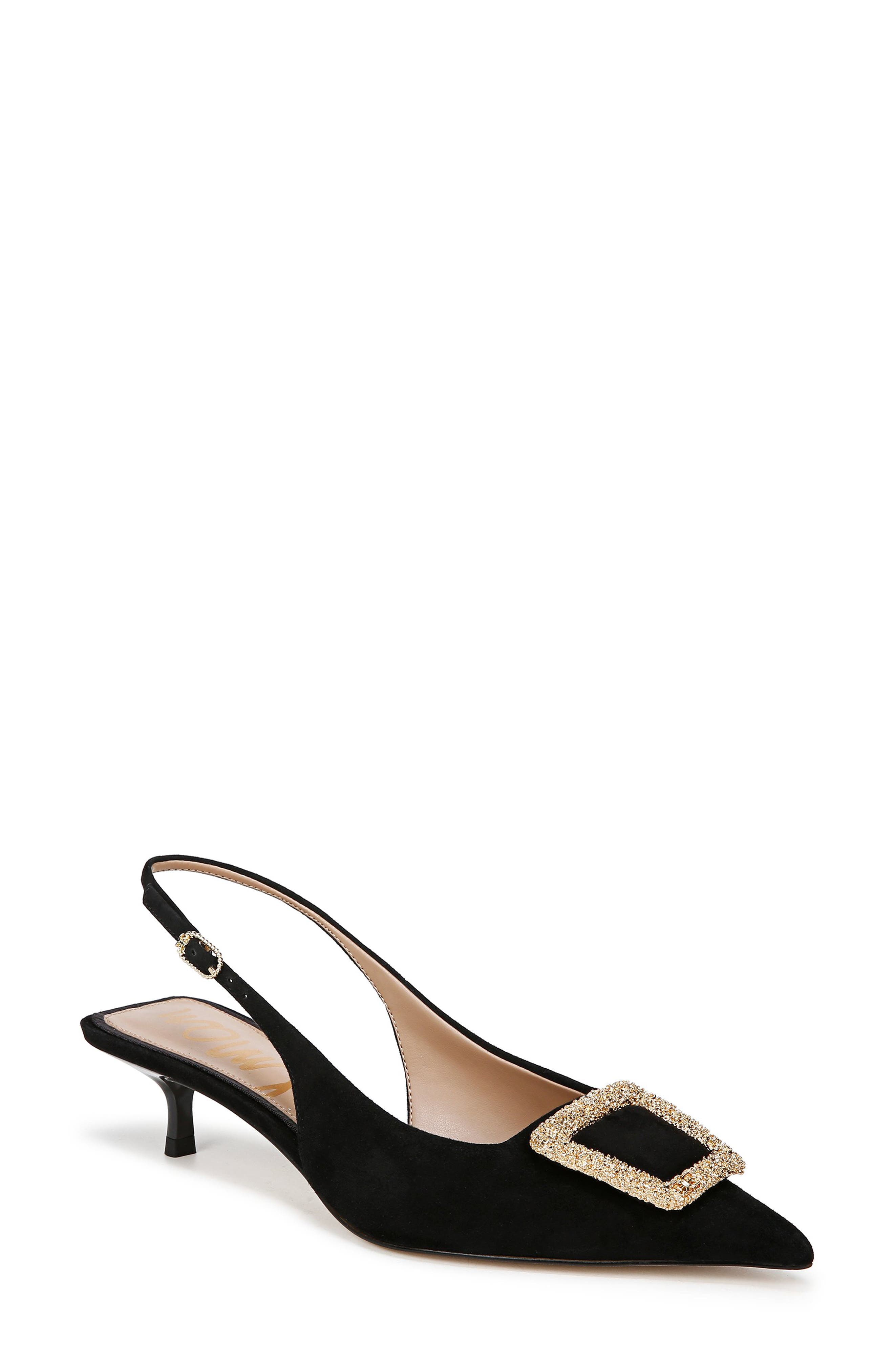 Kammie Slingback Pointed Toe Kitten Heel Pump - image 1