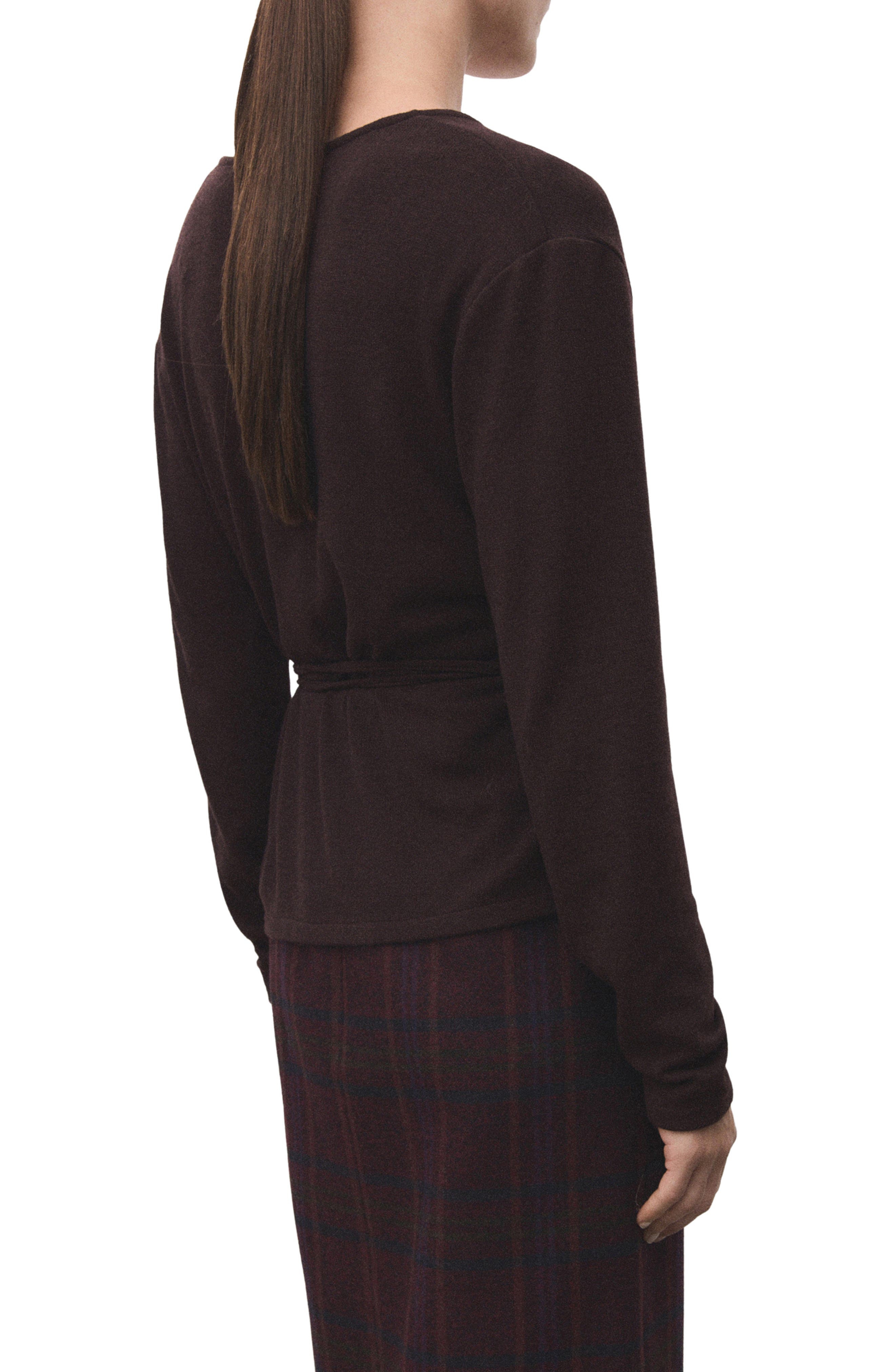 Belted V-Neck Cardigan - image 2
