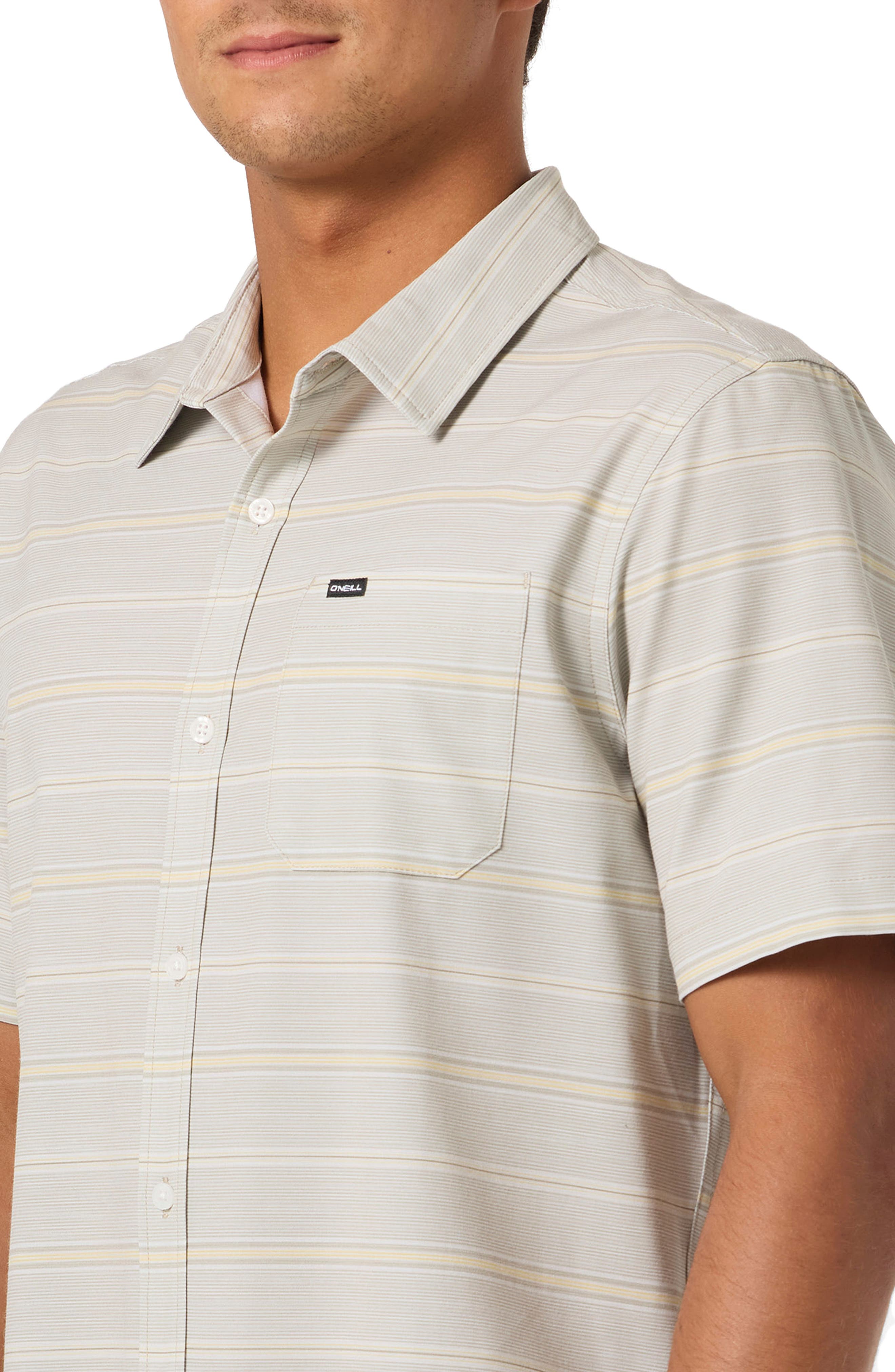 Relaxed Fit Short Sleeve Performance Slub Button-Up Shirt - image 2