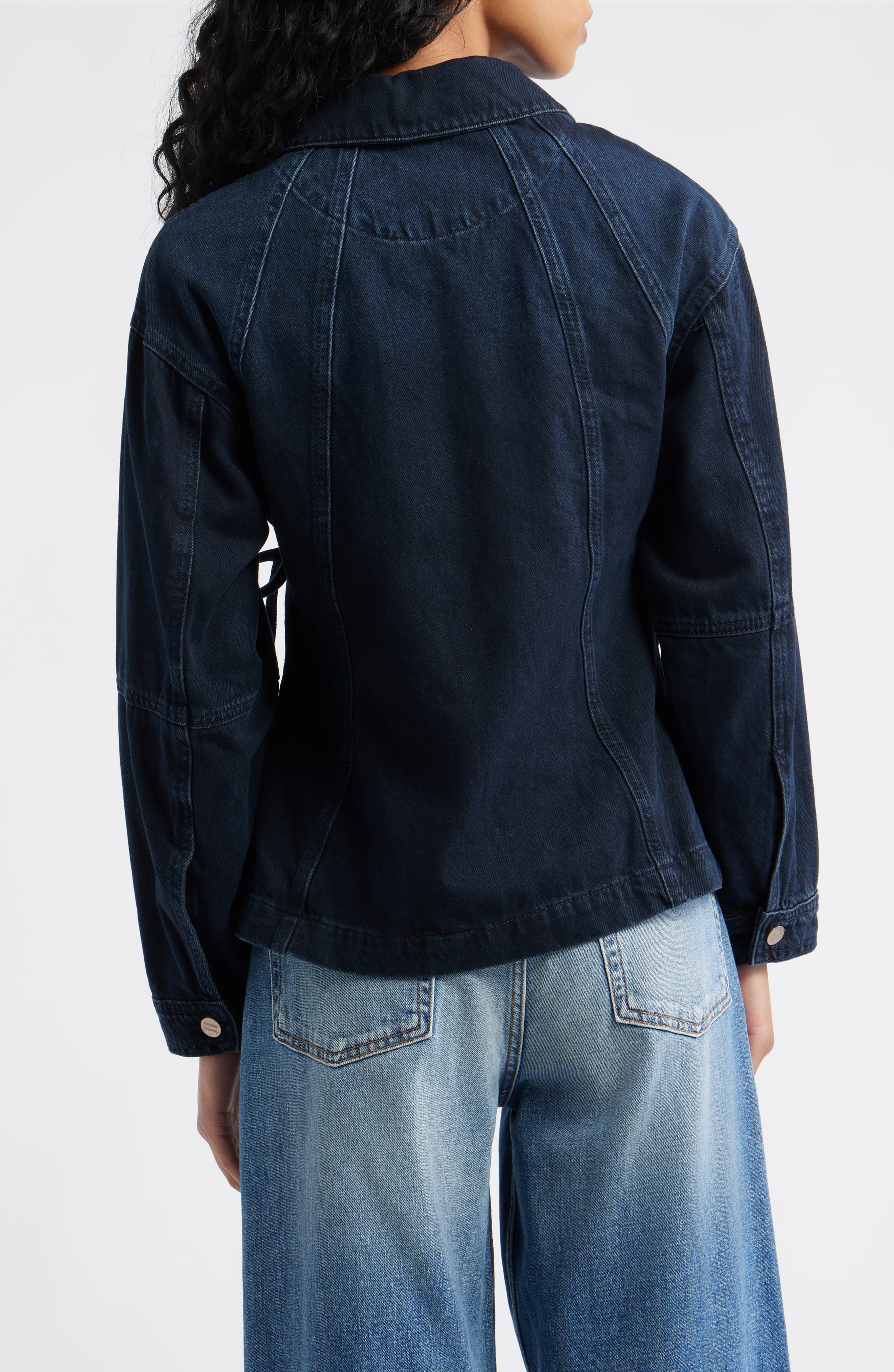 Finella Asymmetric Denim Shirt Jacket - image 2