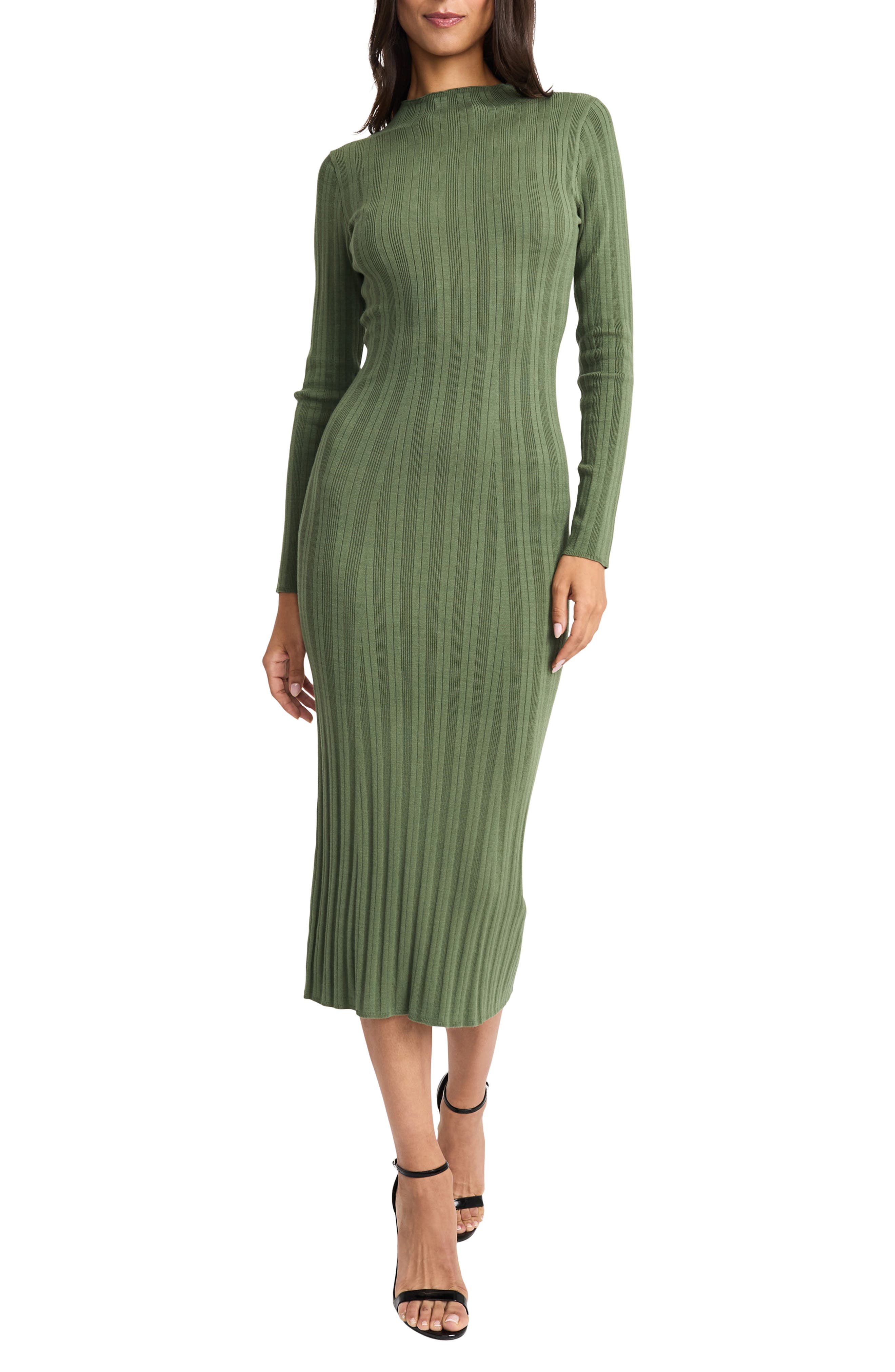 Long Sleeve Mock Neck Dress - image 1