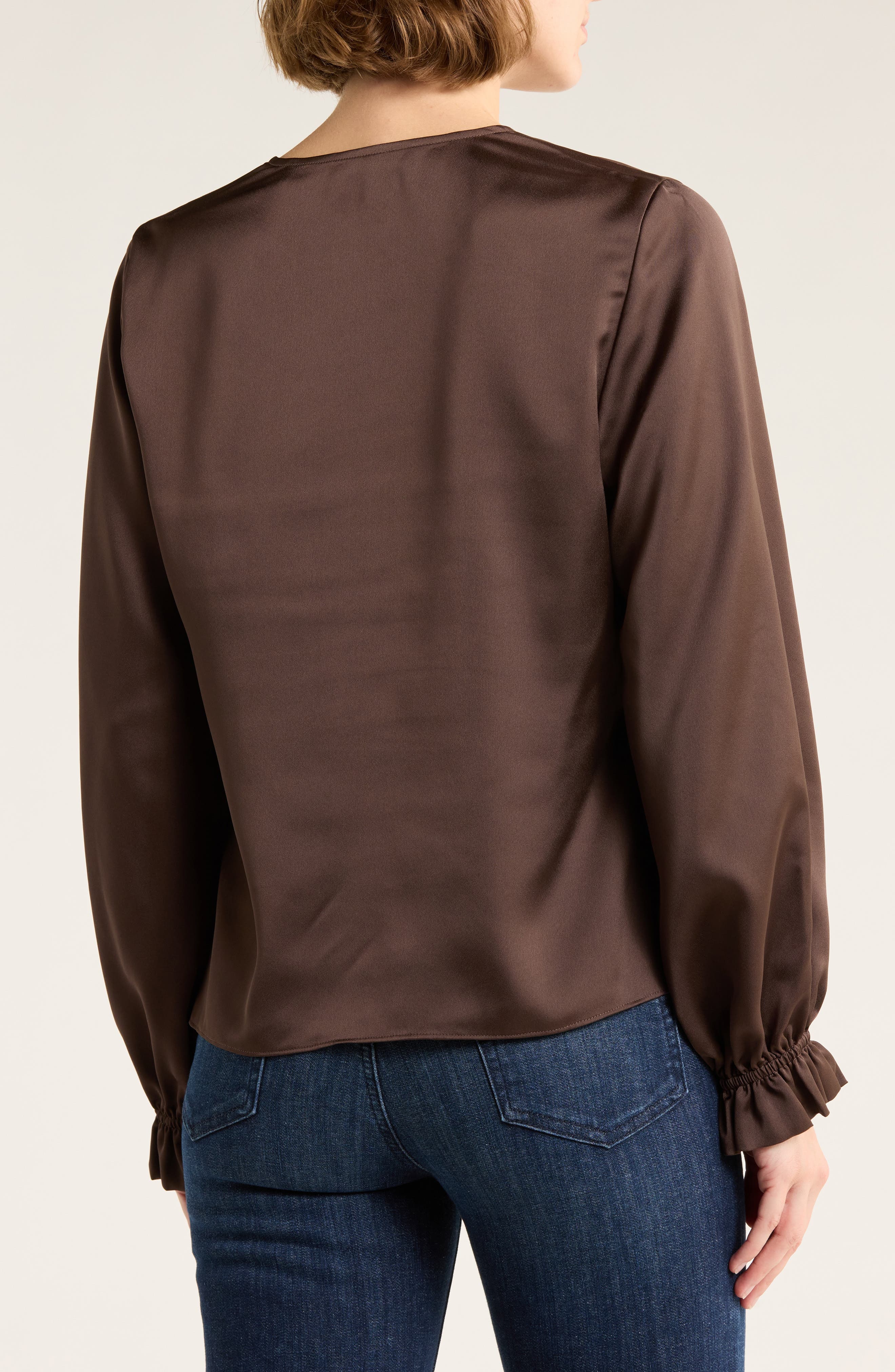 Slim V-Neck Blouse - image 2