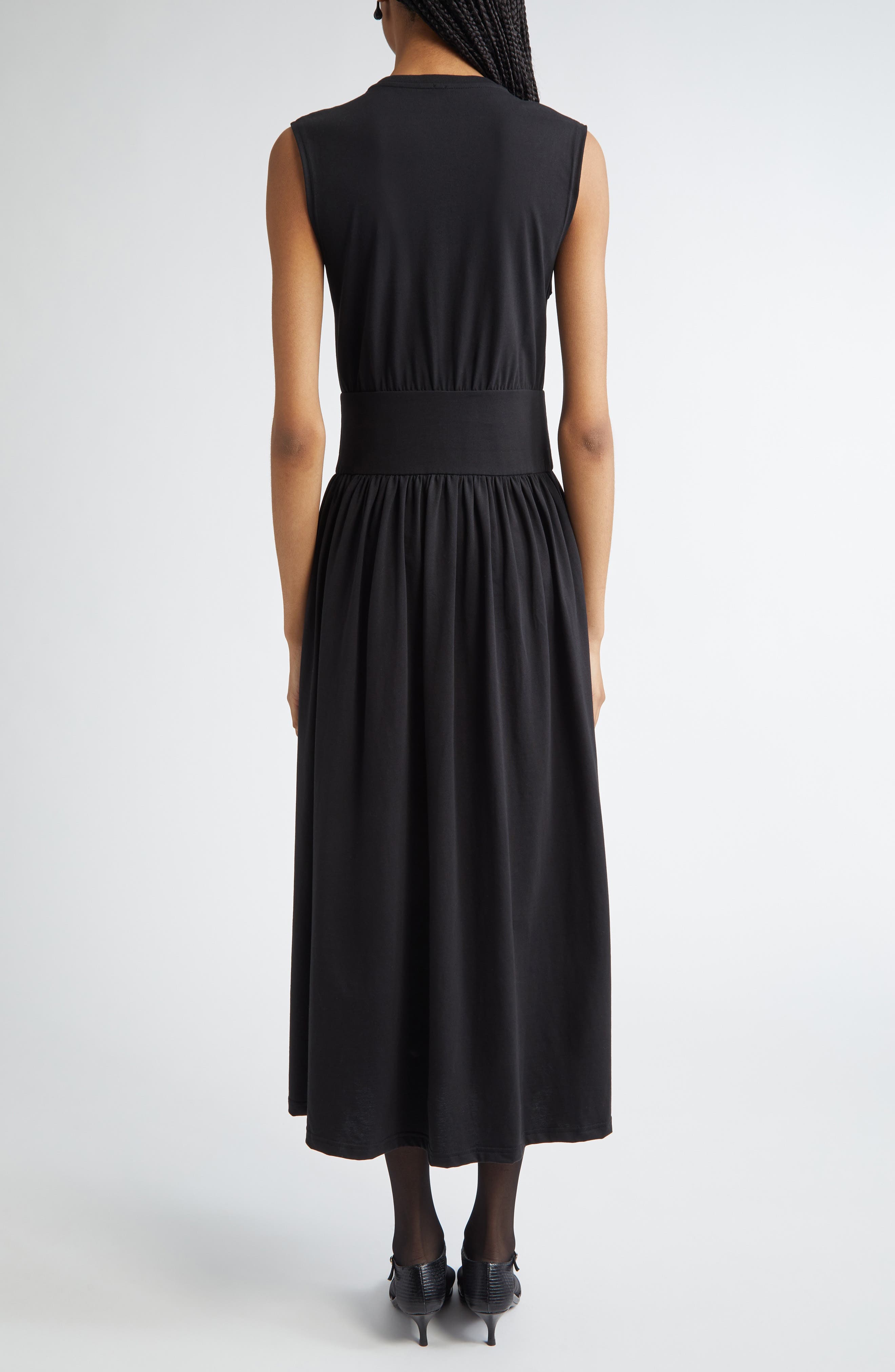 Sleeveless Cotton Midi Dress - image 2