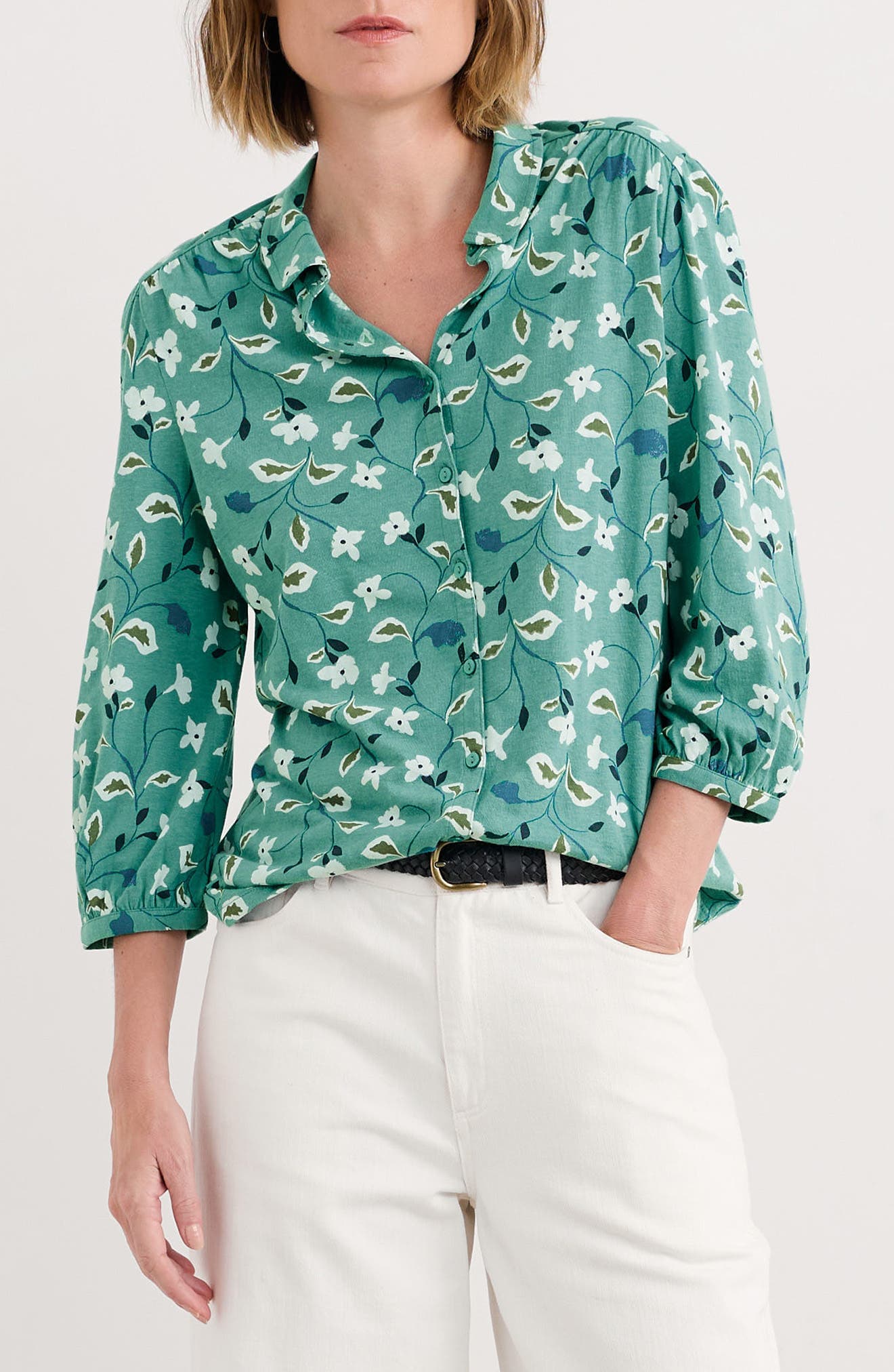 Embrace Floral Button-Up Shirt - image 1