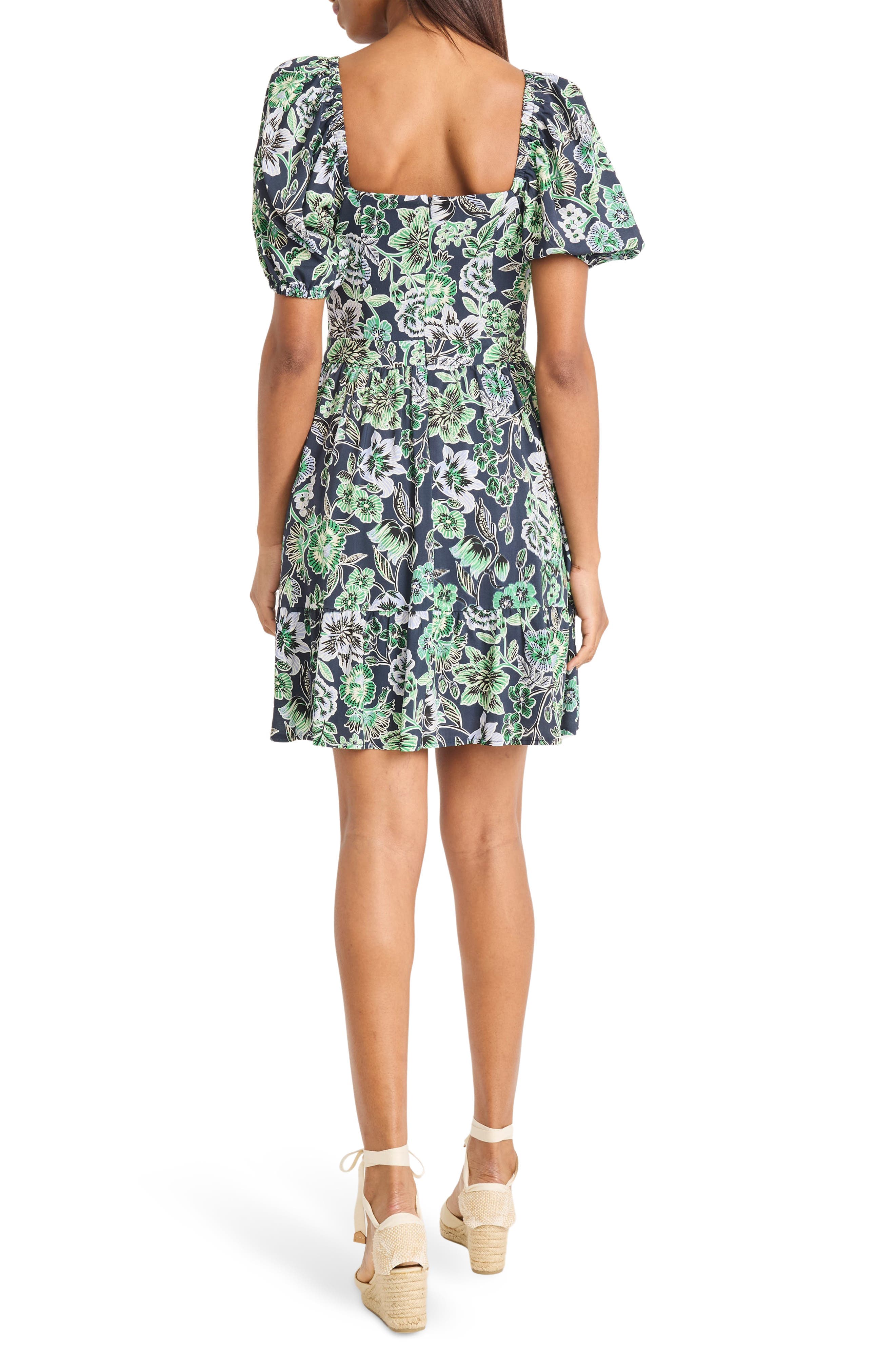 Puff Sleeve Mini Dress - image 2