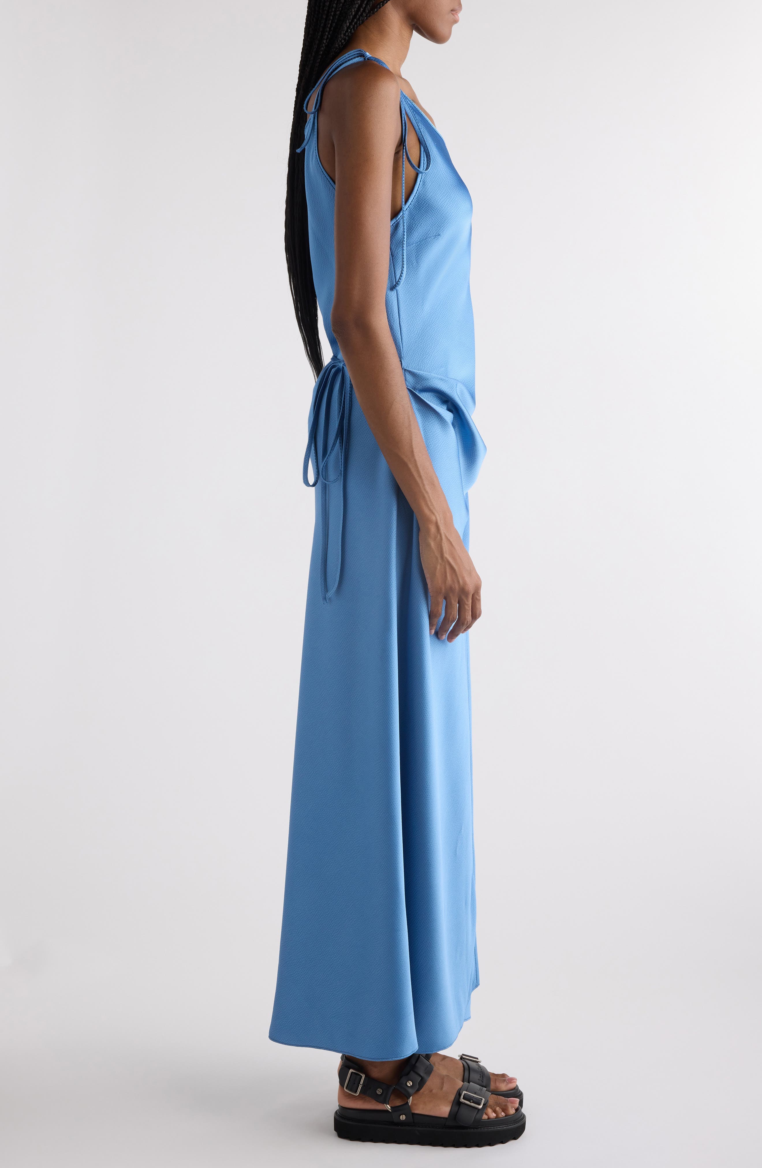 Dayla Fluid Seersucker Satin Slipdress - image 2