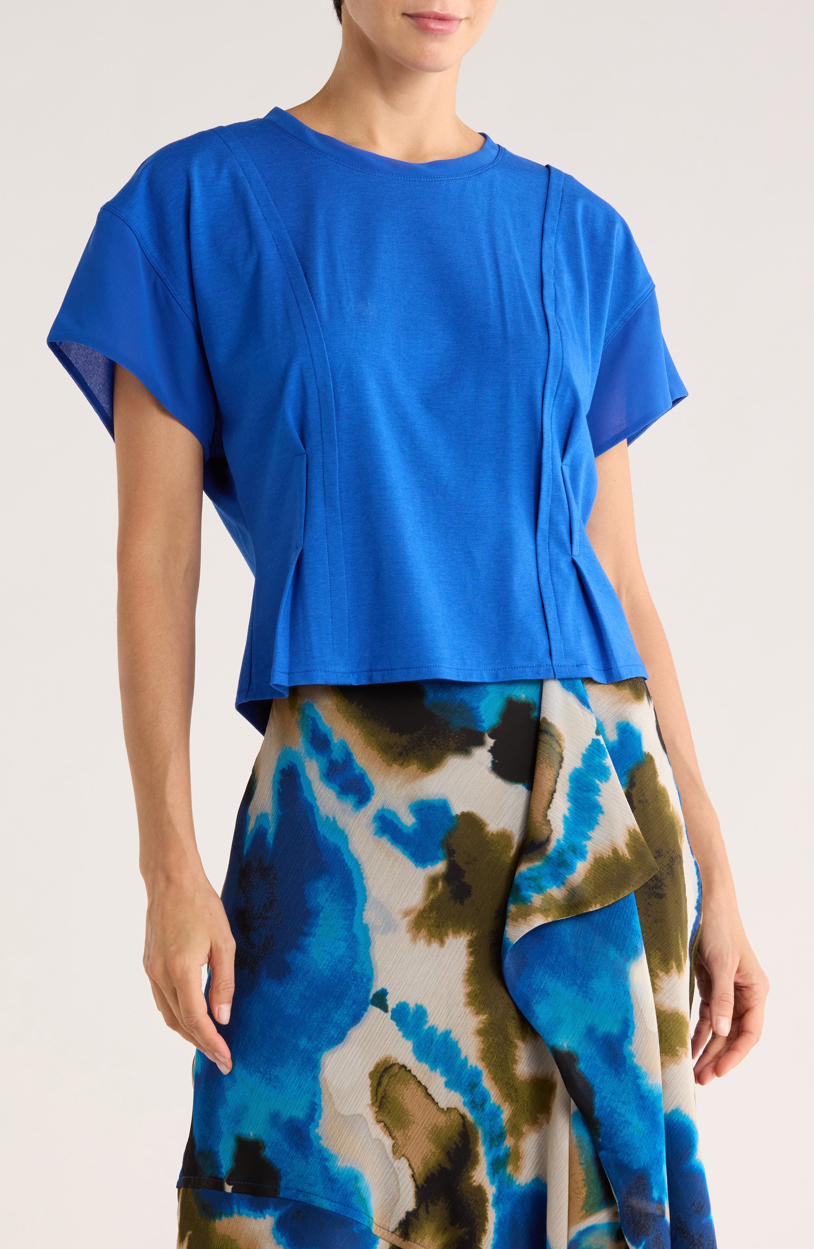 Mixed Media Knit Top - image 1