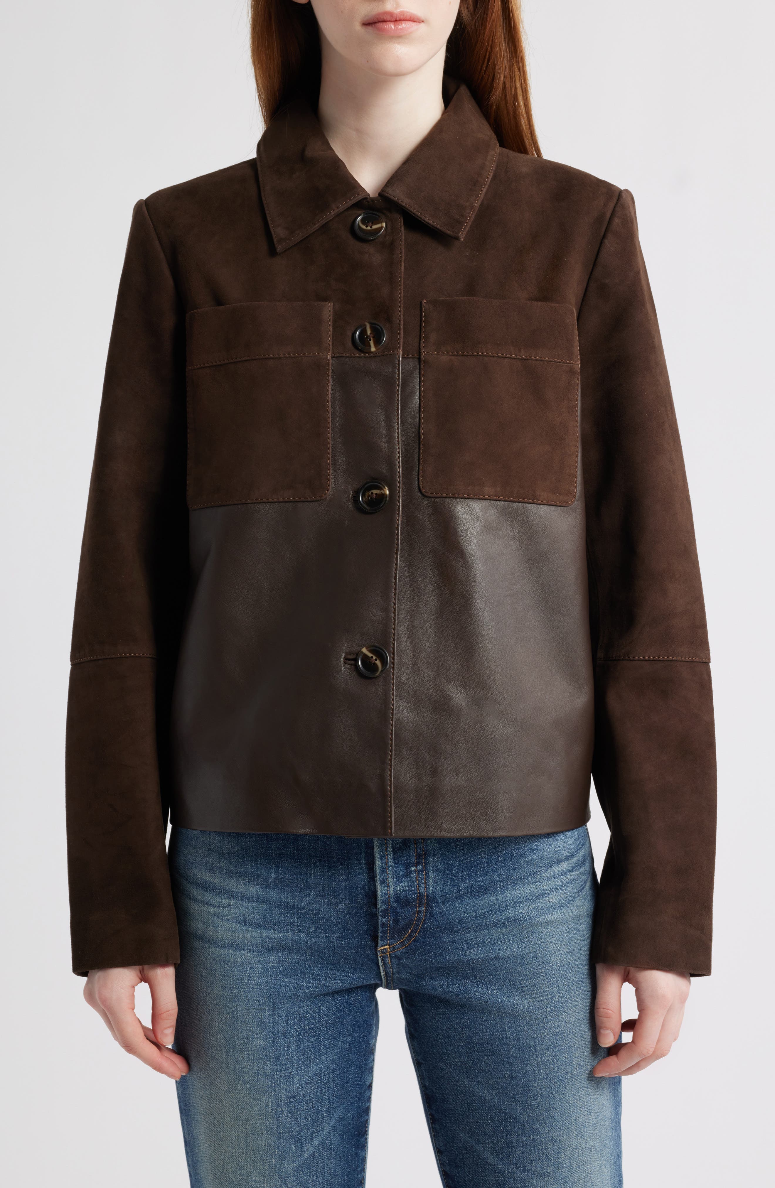 Short Suede & Leather Jacket - image 1
