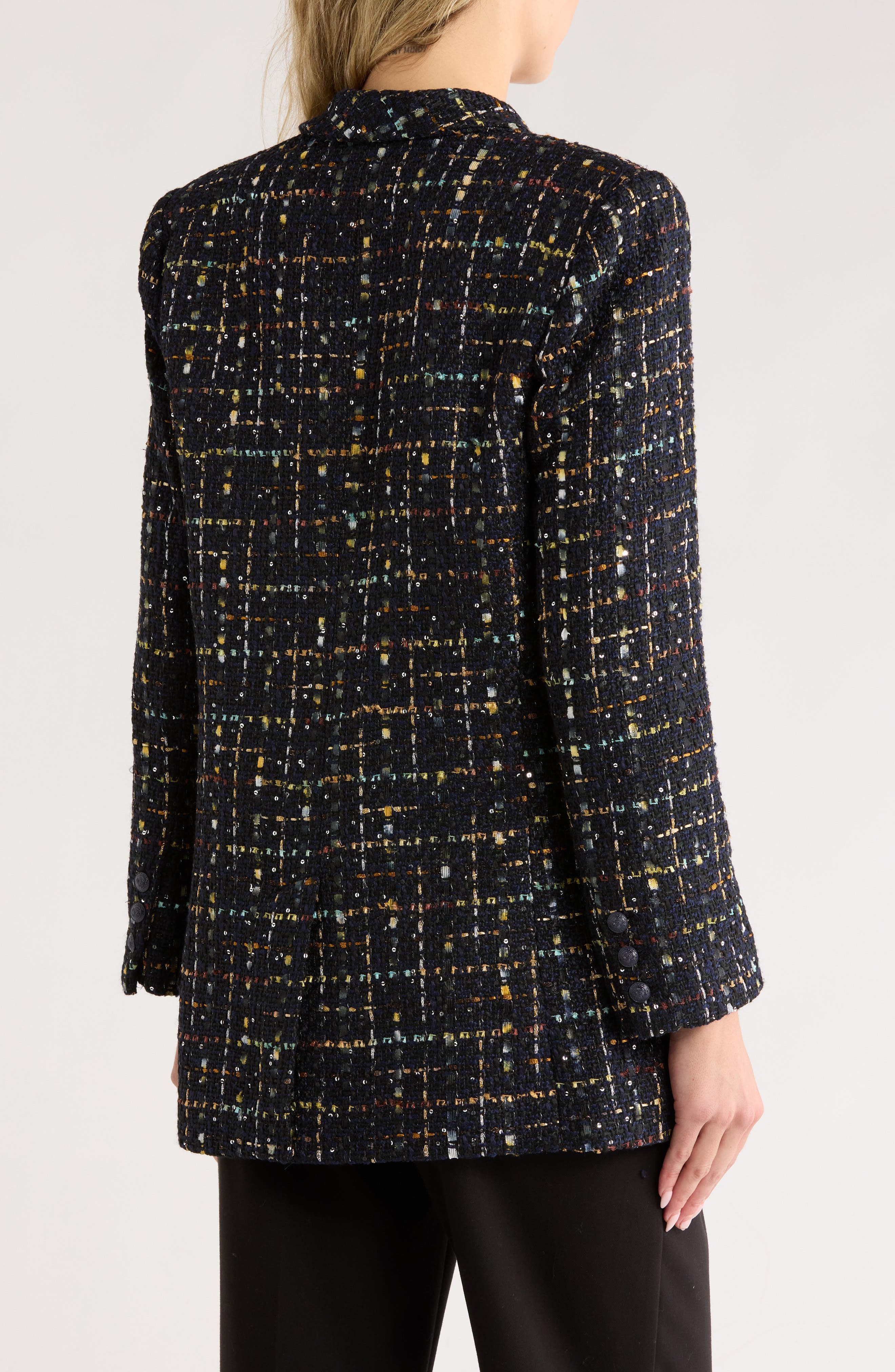 Jayda Relax Fit Double Breasted Tweed Blazer - image 2