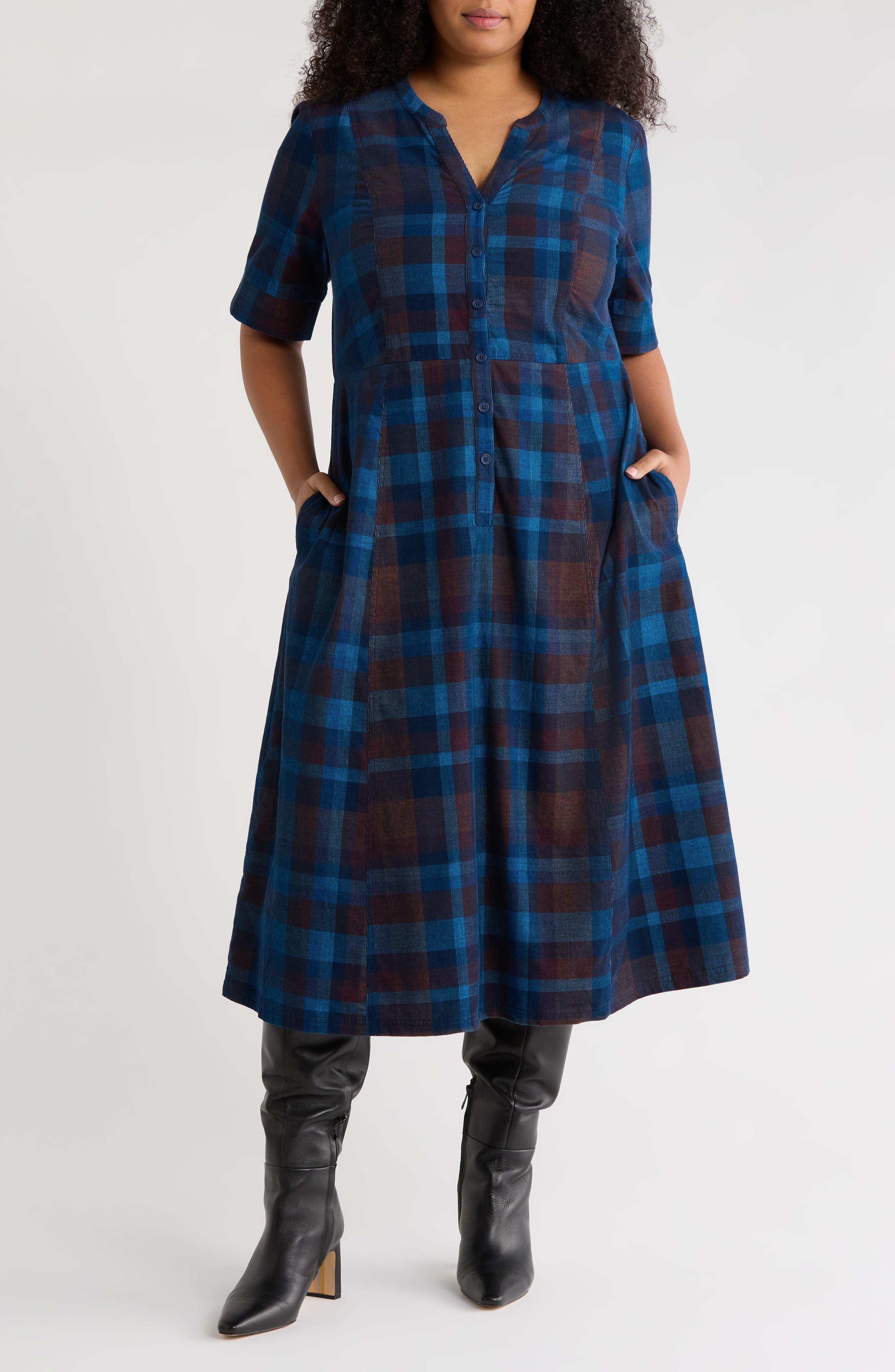 Wightwick Organic Cotton Denim Midi Dress - image 1