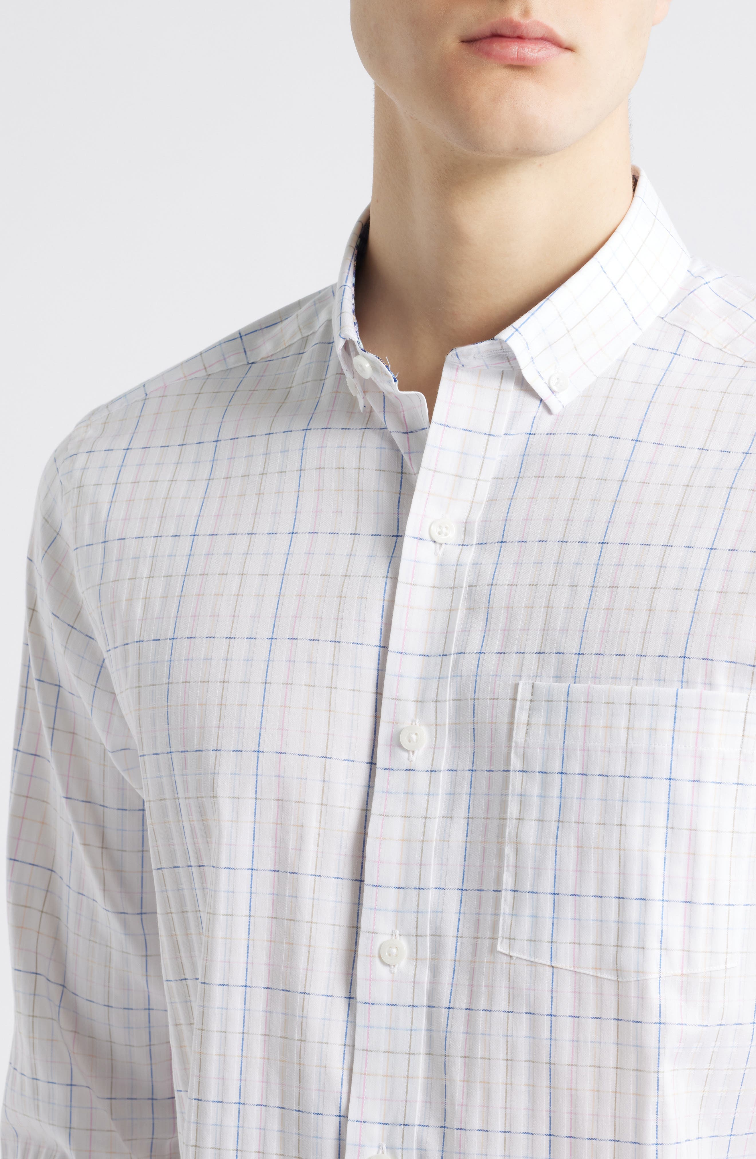 XC4 Windowpane Print Performance Button-Down Shirt - image 2