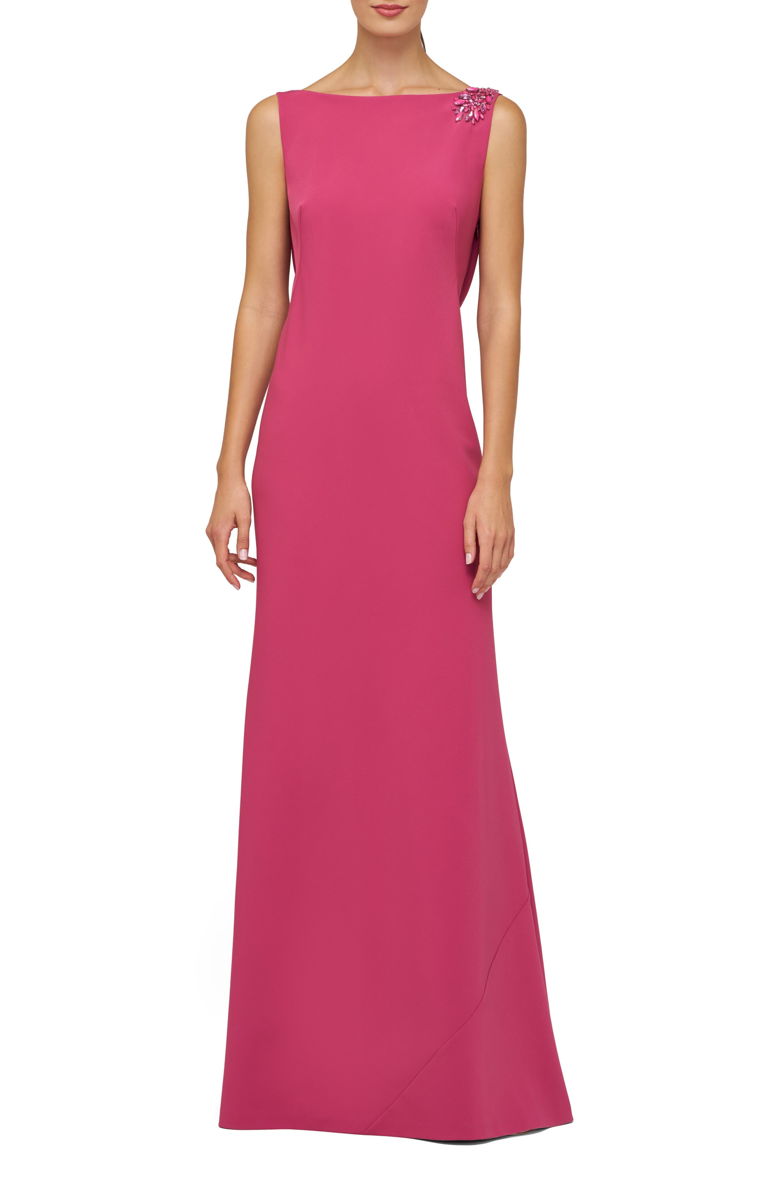 Pippa Embellished Cowl Back Trumpet Gown - image 1
