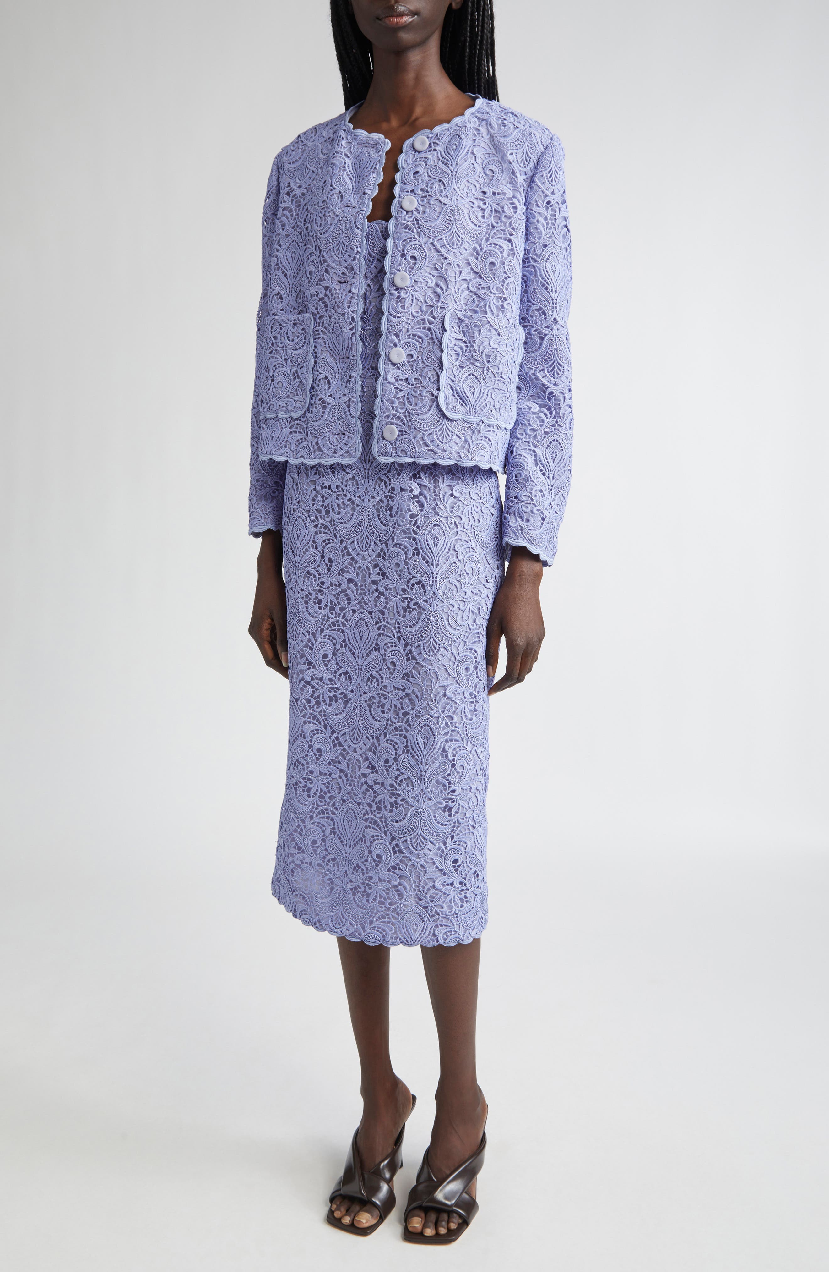 Guipure Lace Midi Dress - image 2