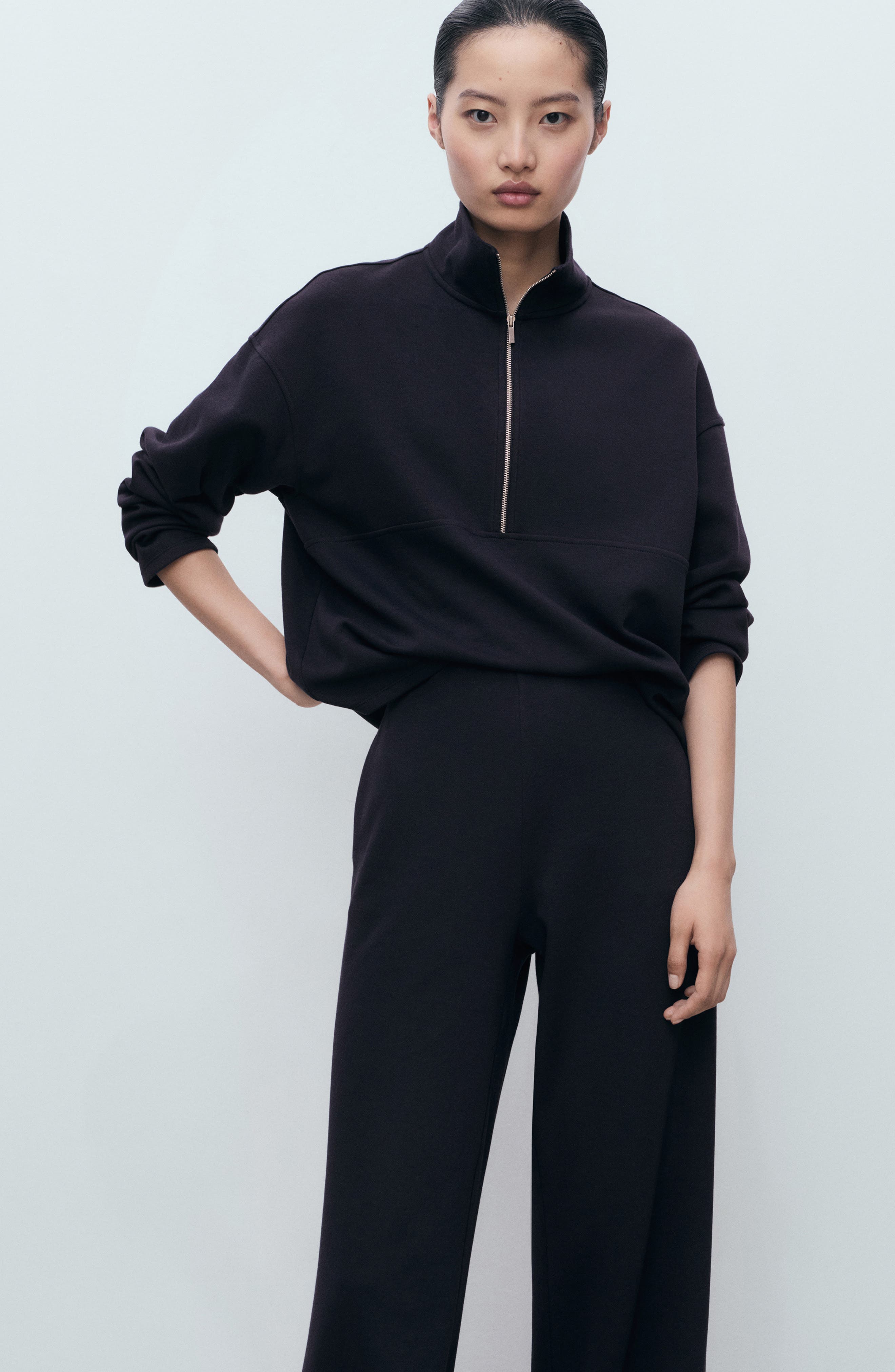 Cotton Blend Pull-On Wide Leg Pants - image 2