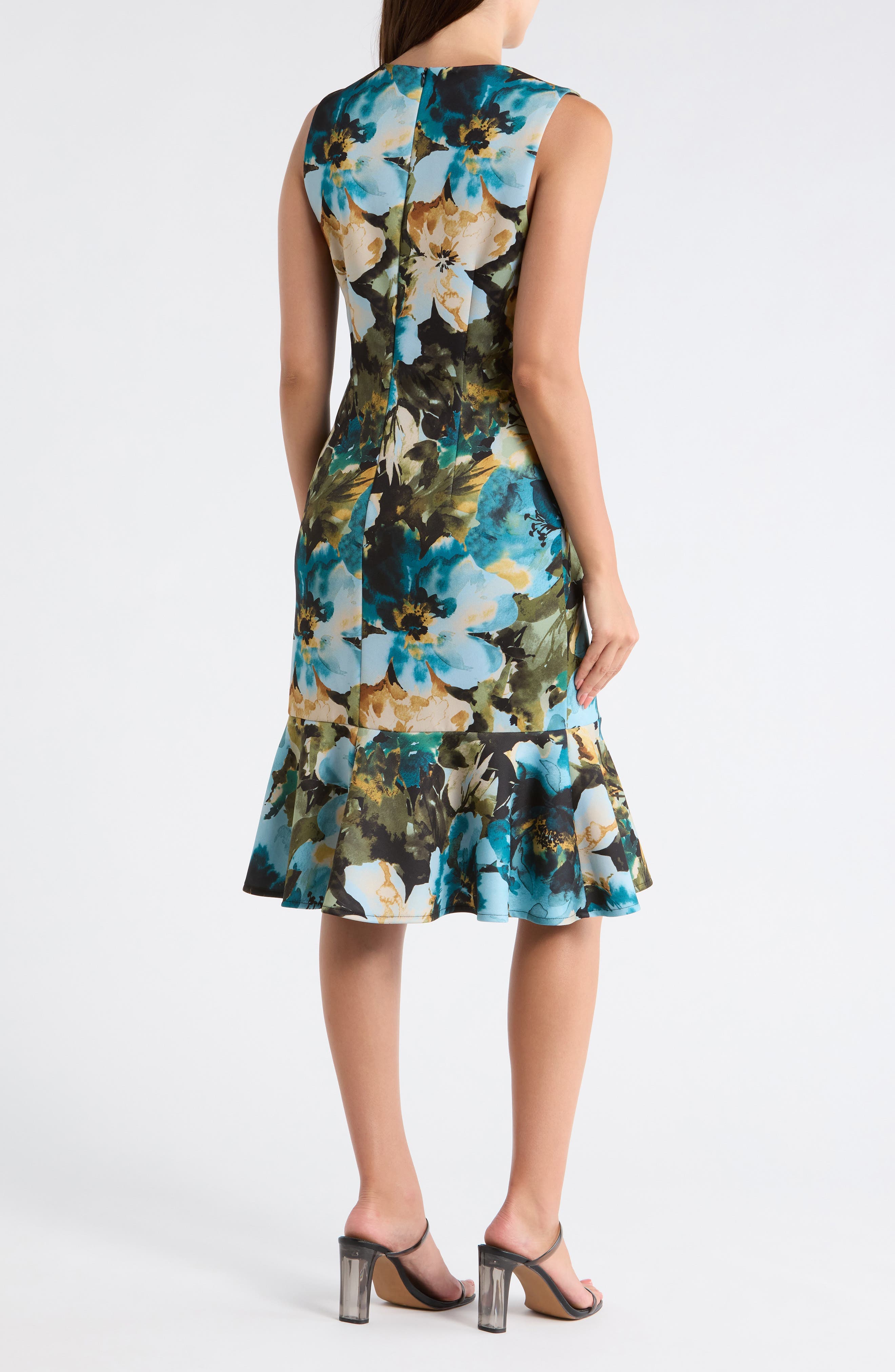 Floral Ruffle Hem A-Line Dress - image 2