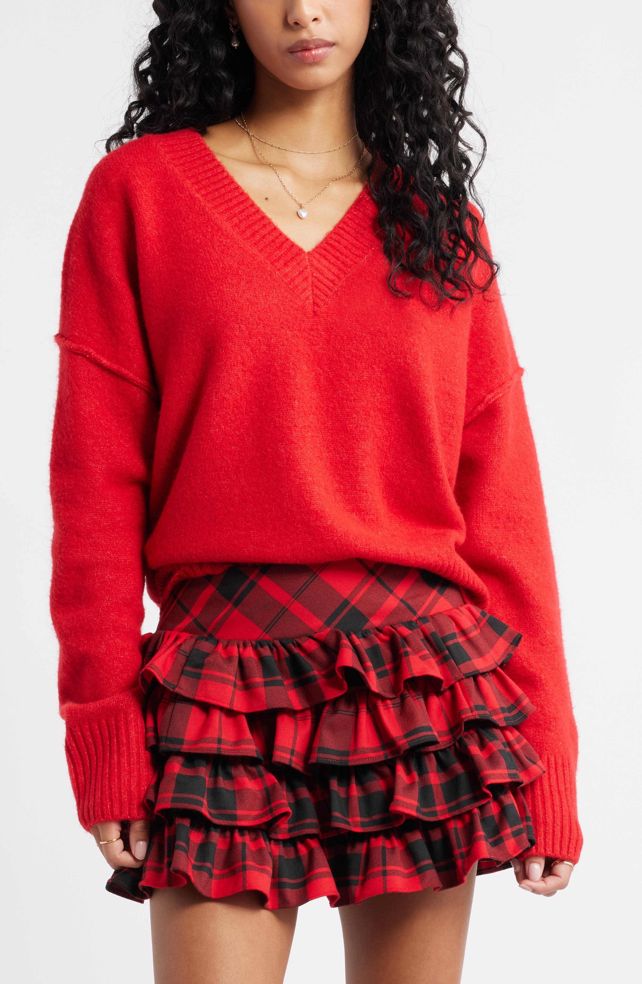 Oversize Cozy V-Neck Sweater - image 5
