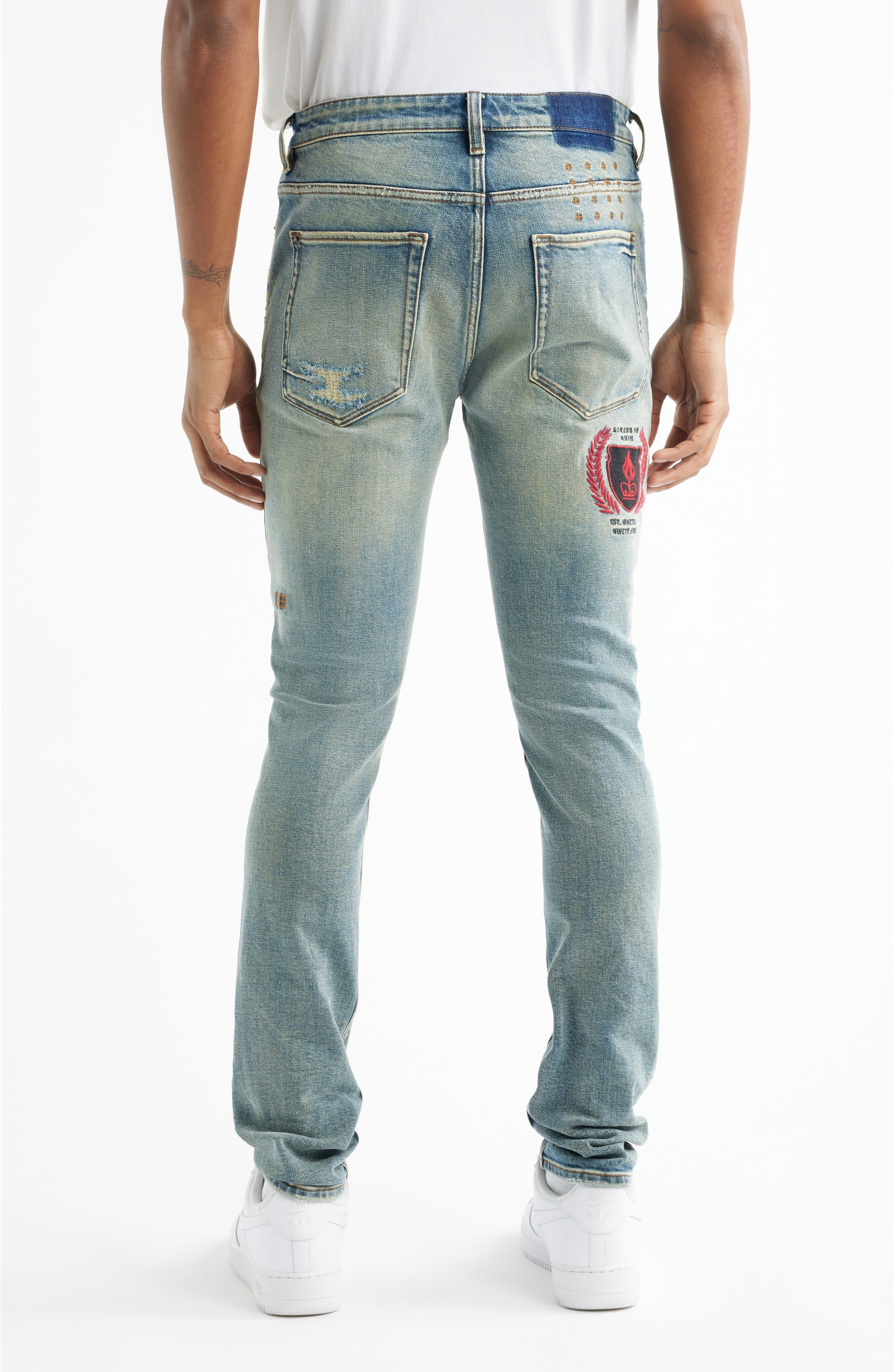 Van Winkle Bleu Monday Repair Skinny Jeans - image 2