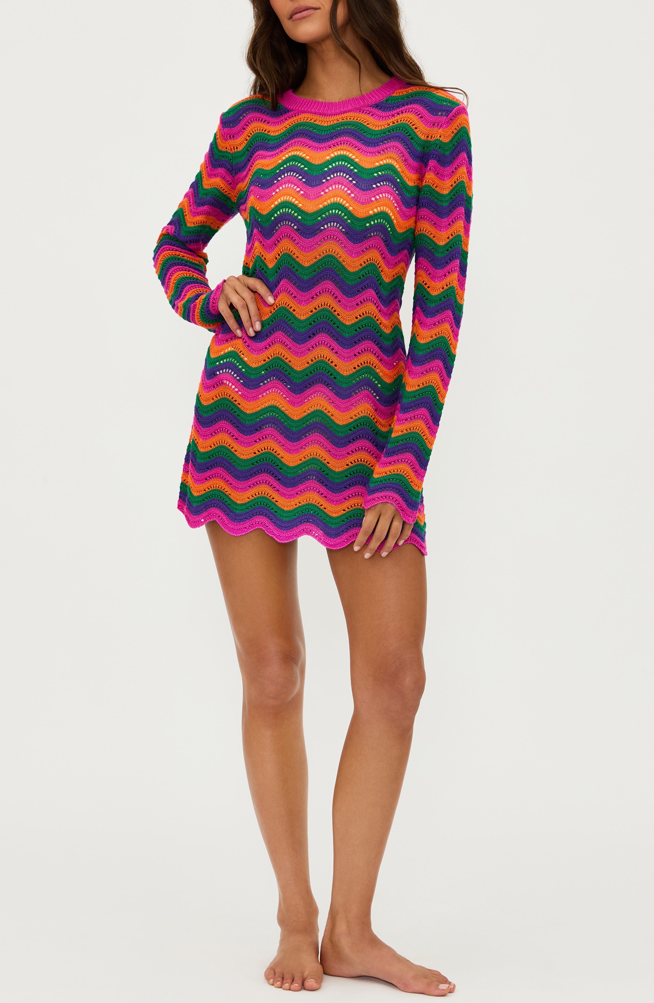 Libbi Long Sleeve Cover-Up Dress - image 1