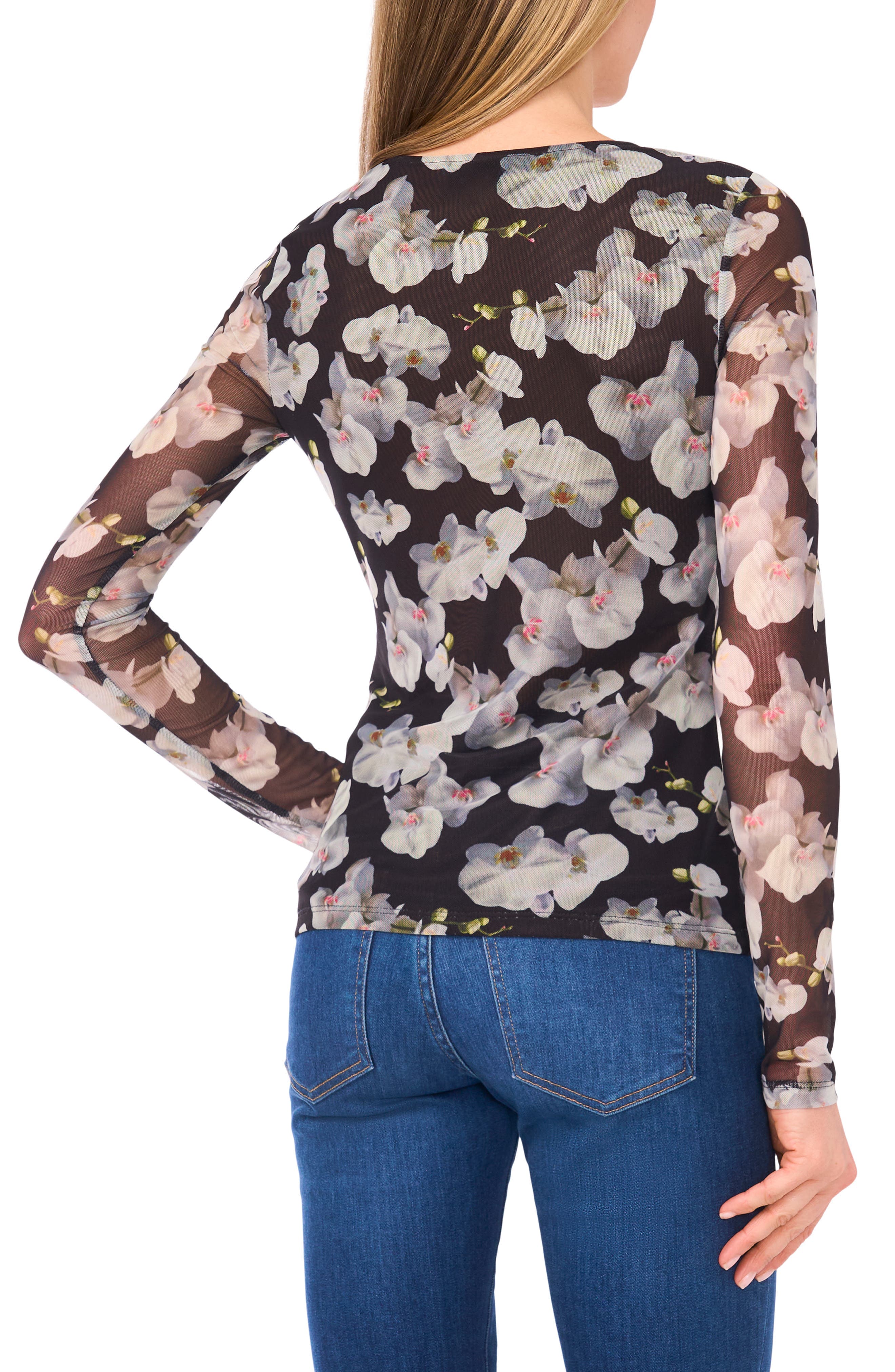 Floral Mesh Top - image 2