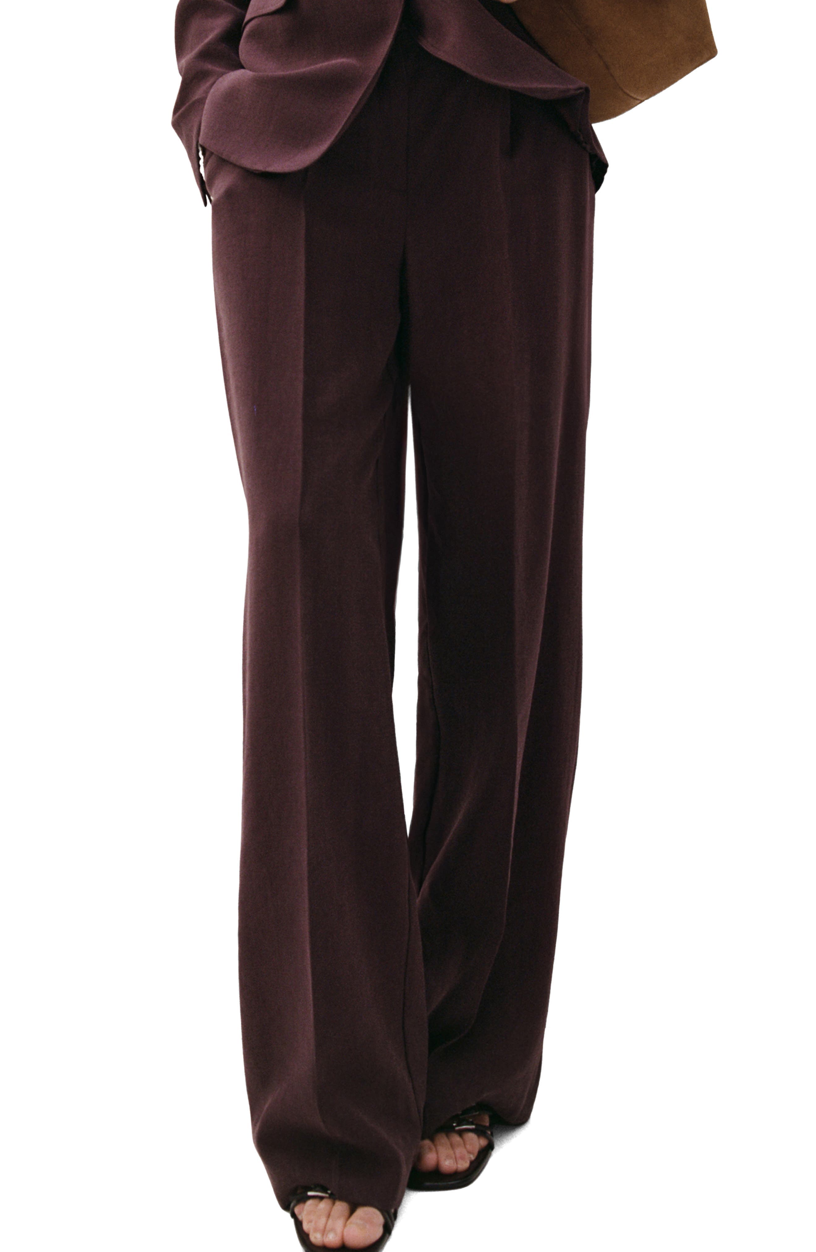 Pleated Mid Rise Wide Leg Pants - image 1