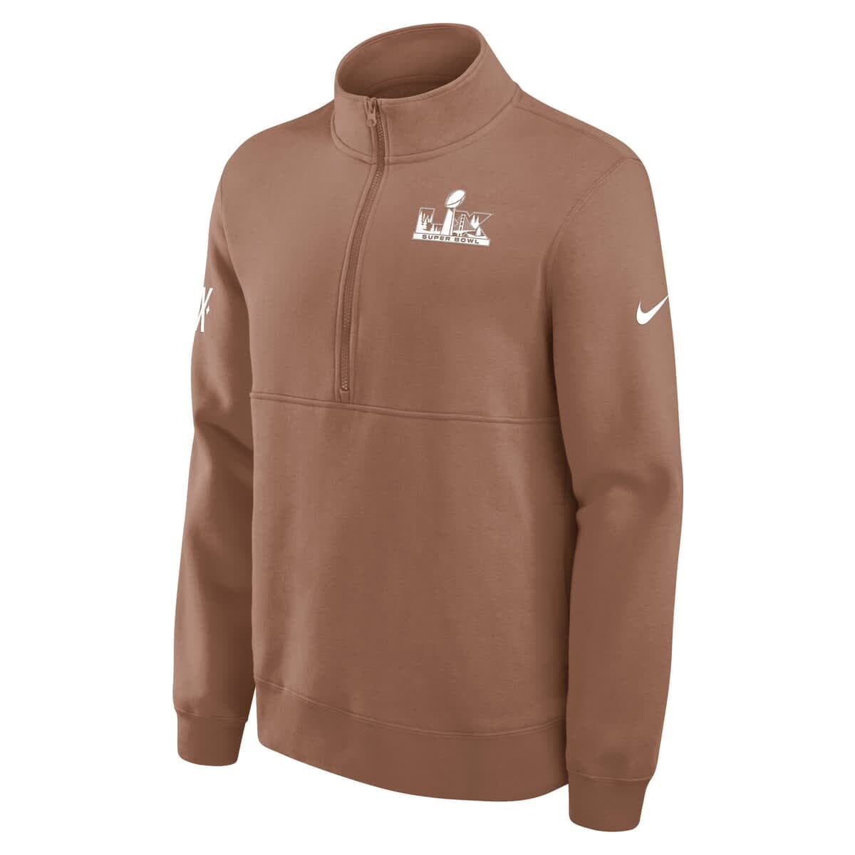 Men's Nike Brown Super Bowl LX Half-Zip Pullover - image 2