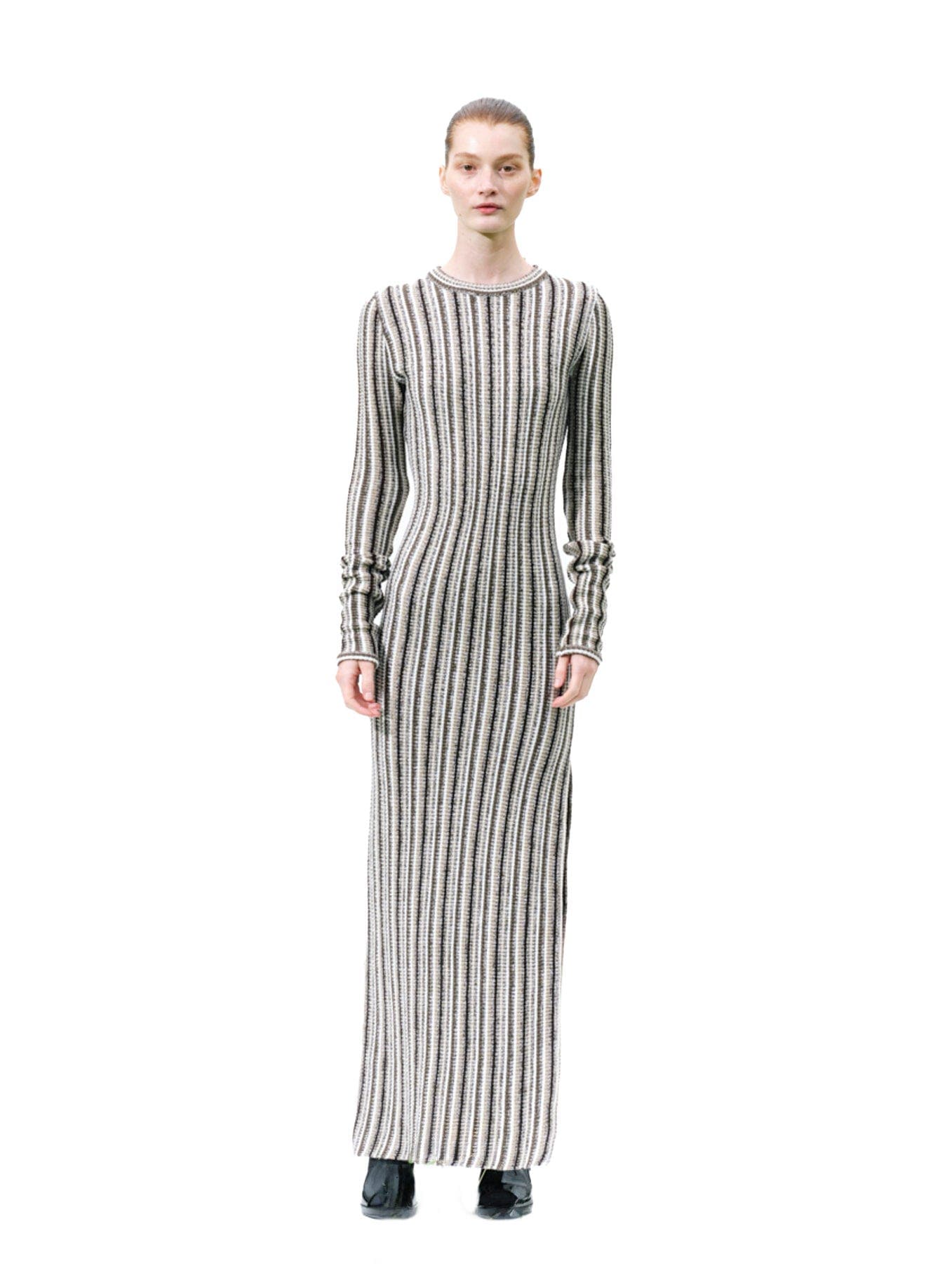 Juniper Backless Striped Wool Maxi Dress - image 1