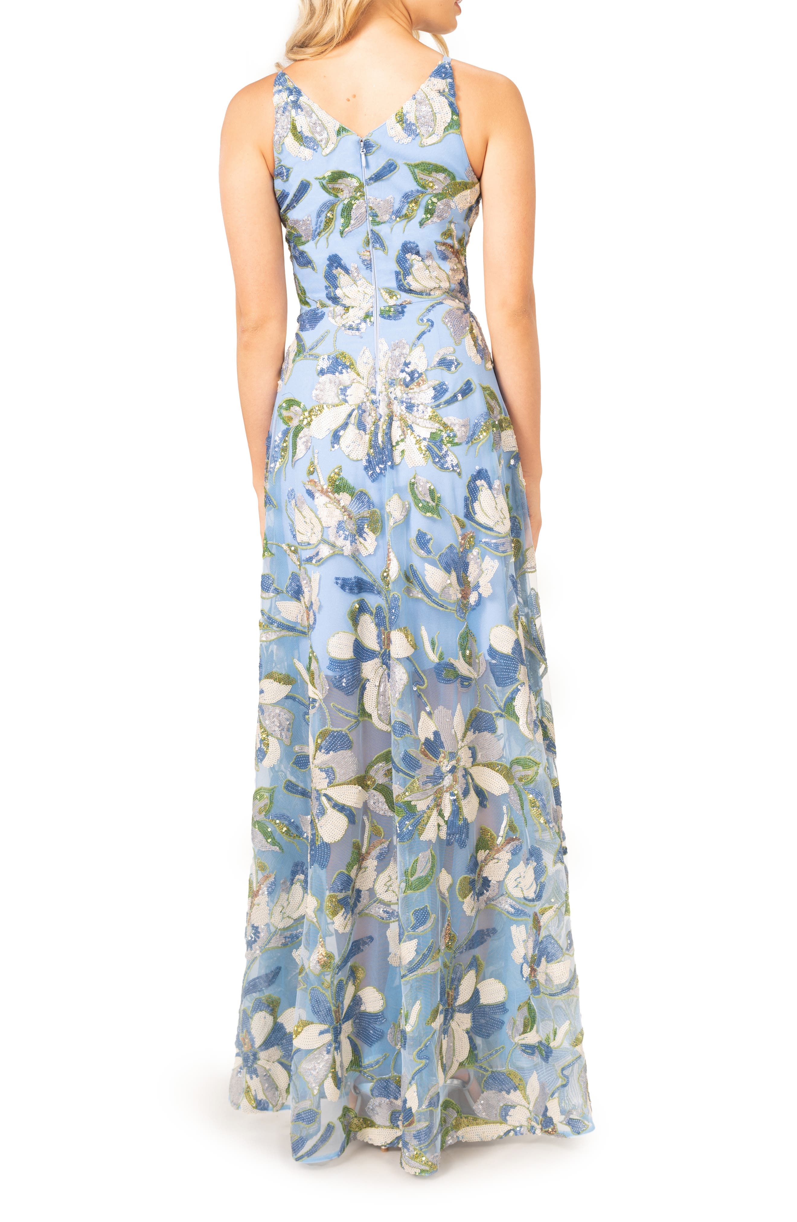 Ariyah Floral Sequin Gown - image 2