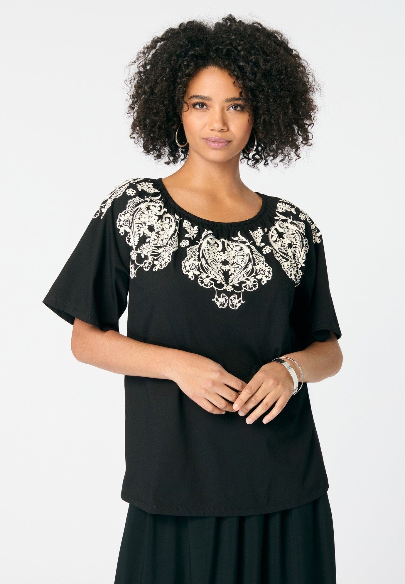 Ruffle Printed Tunic - image 2