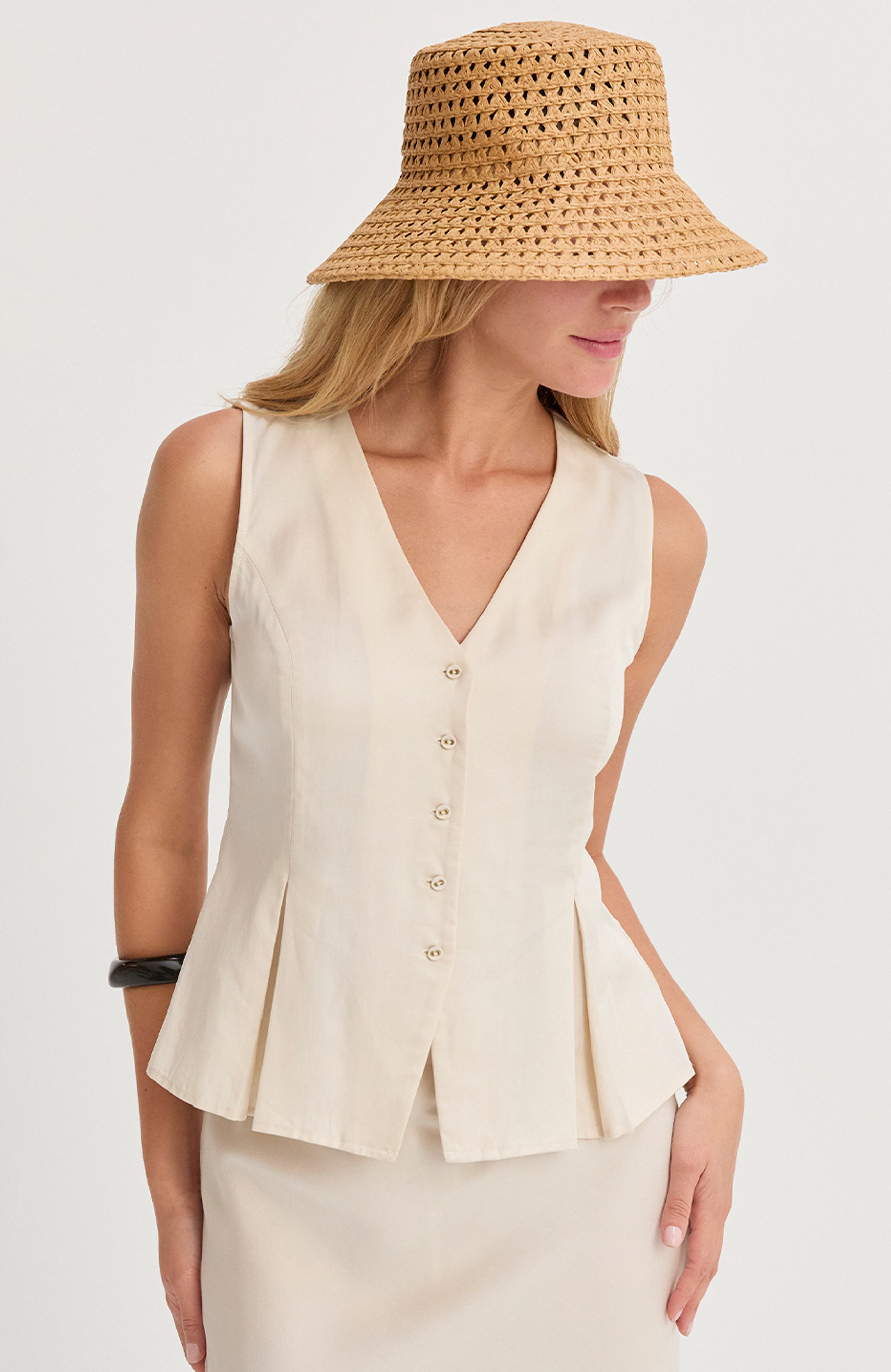 Pleated Lyocell Vest - image 1