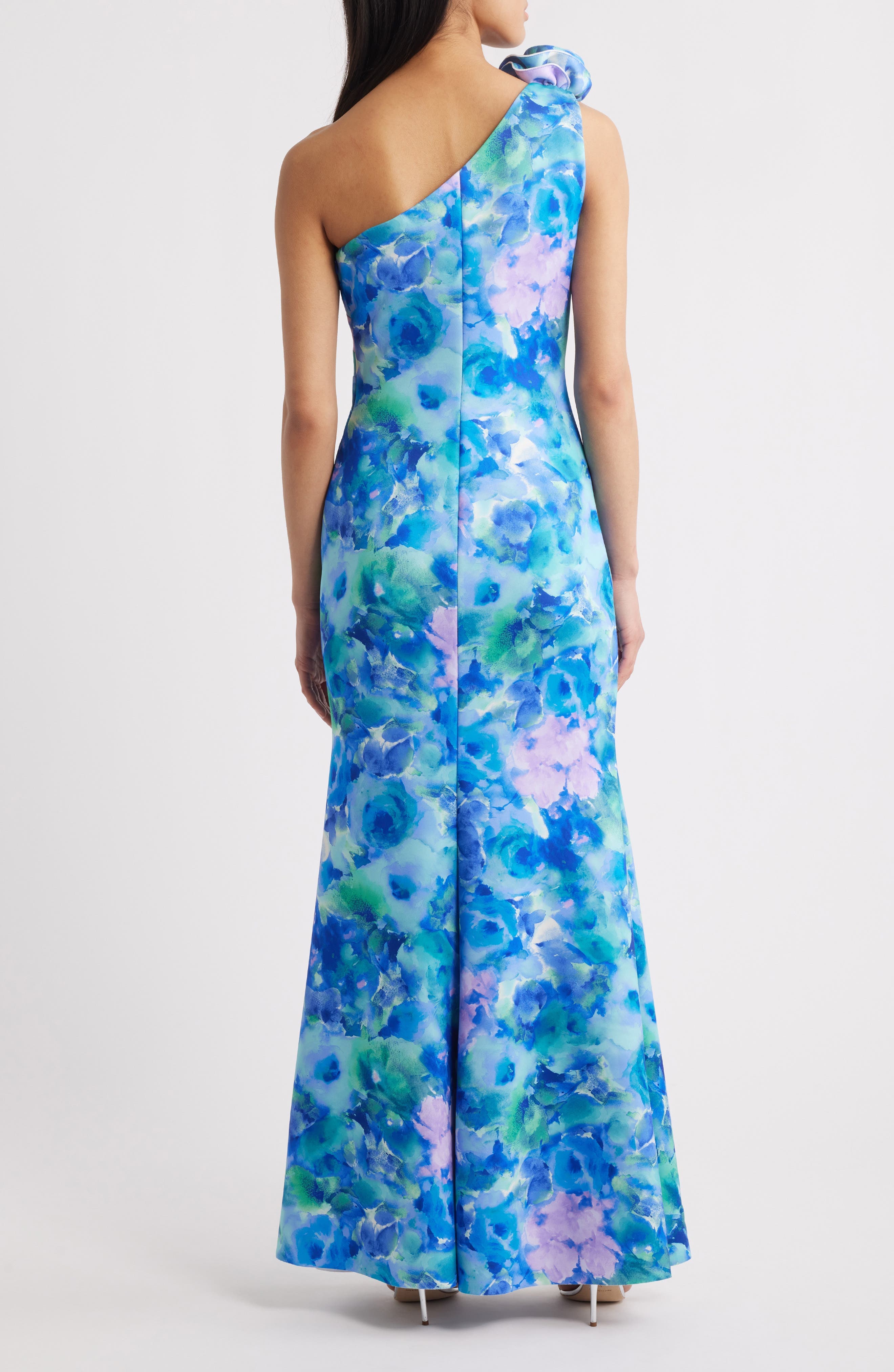 Floral One-Shoulder Evening Dress - image 2