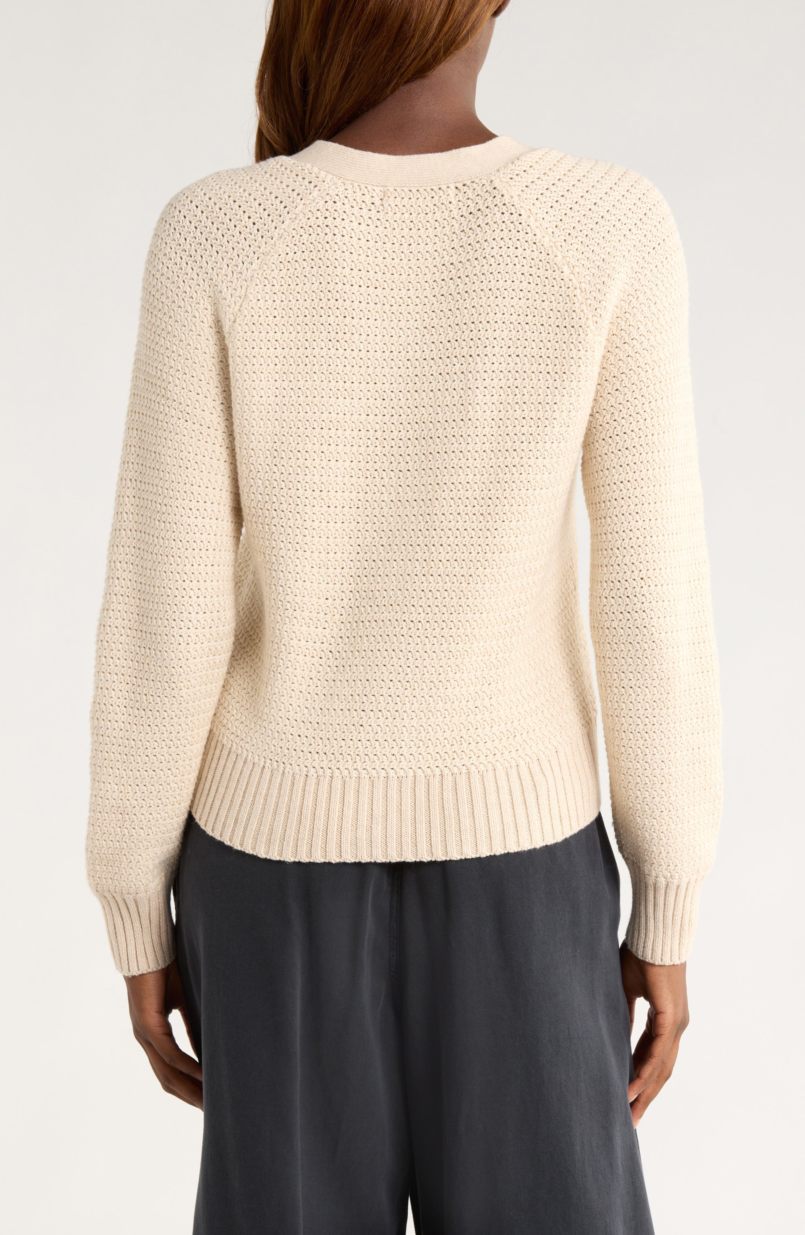 Robin Cotton & Marino Wool Blend Cardigan - image 2