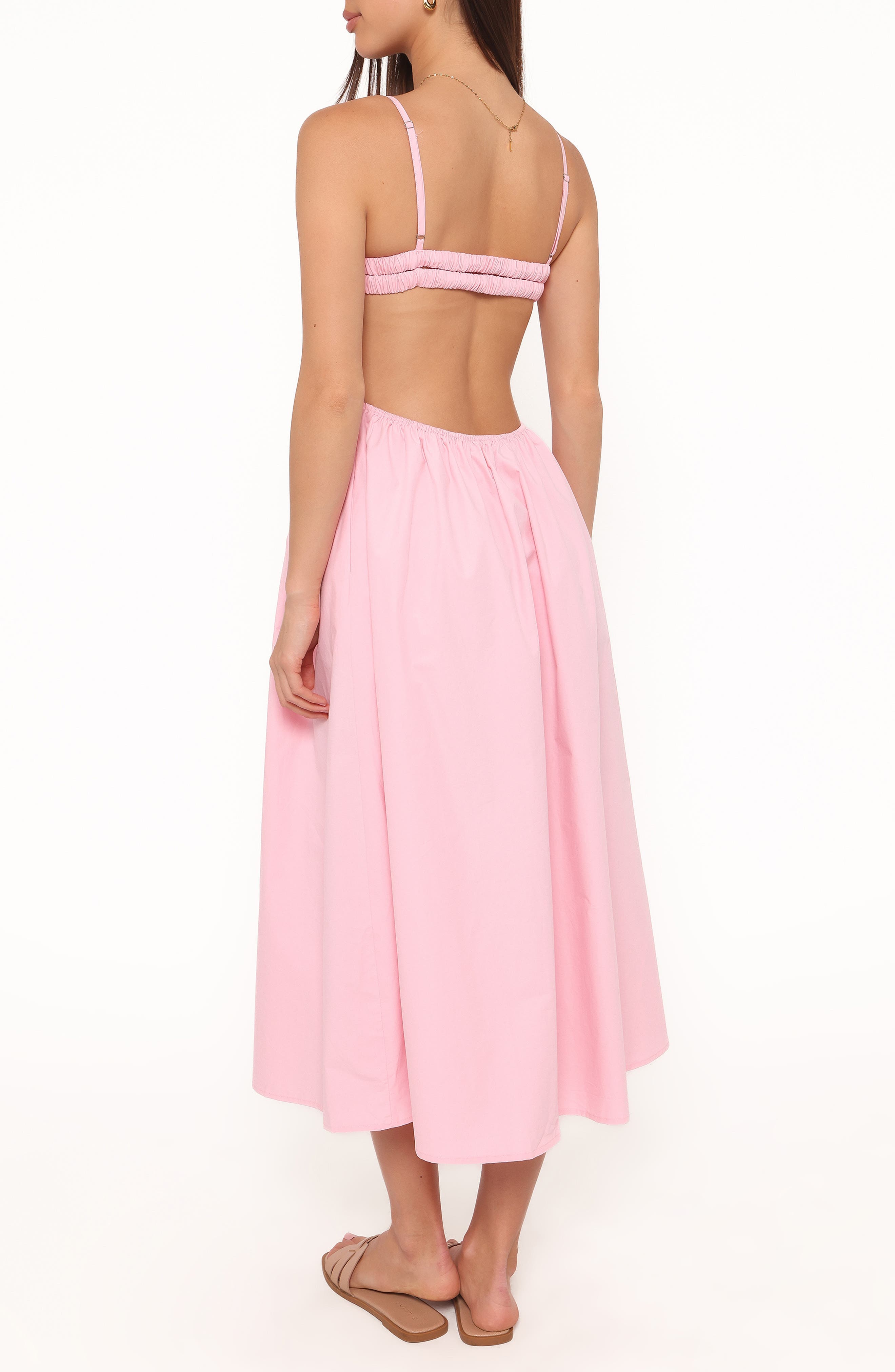 Venice Open Back Cotton Midi Dress - image 2