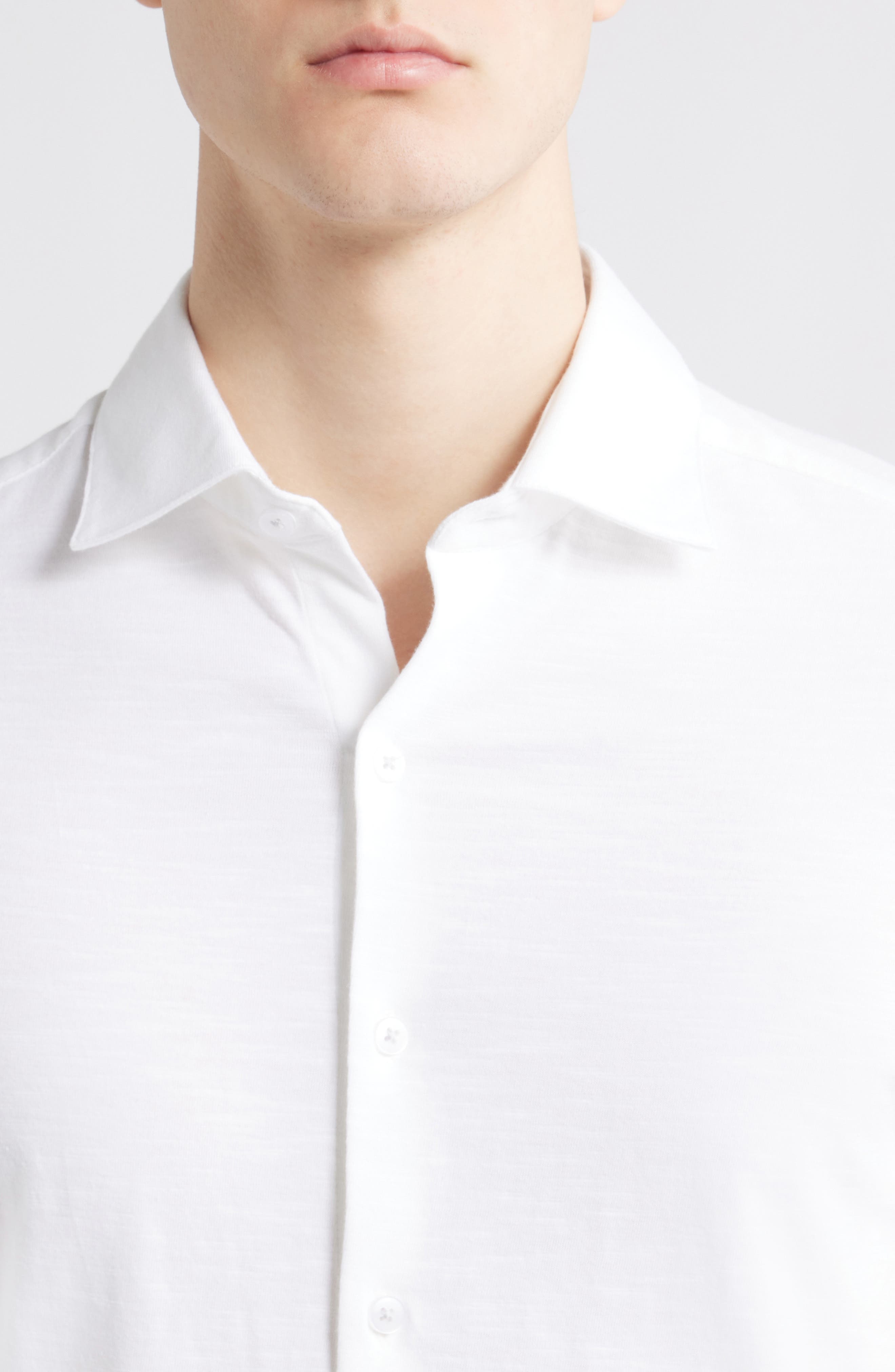Kimberton Short Sleeve Knit Button-Up Shirt - image 2