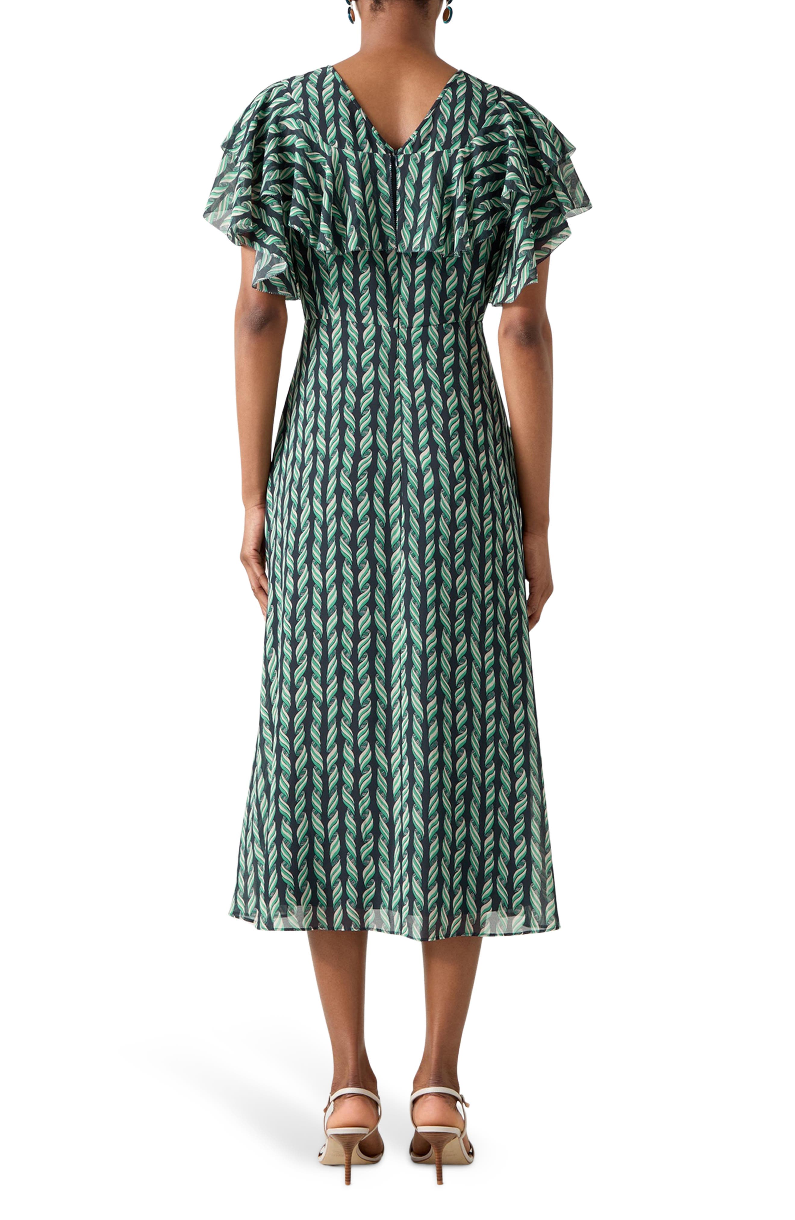 Short Sleeve A-Line Midi Dress - image 2